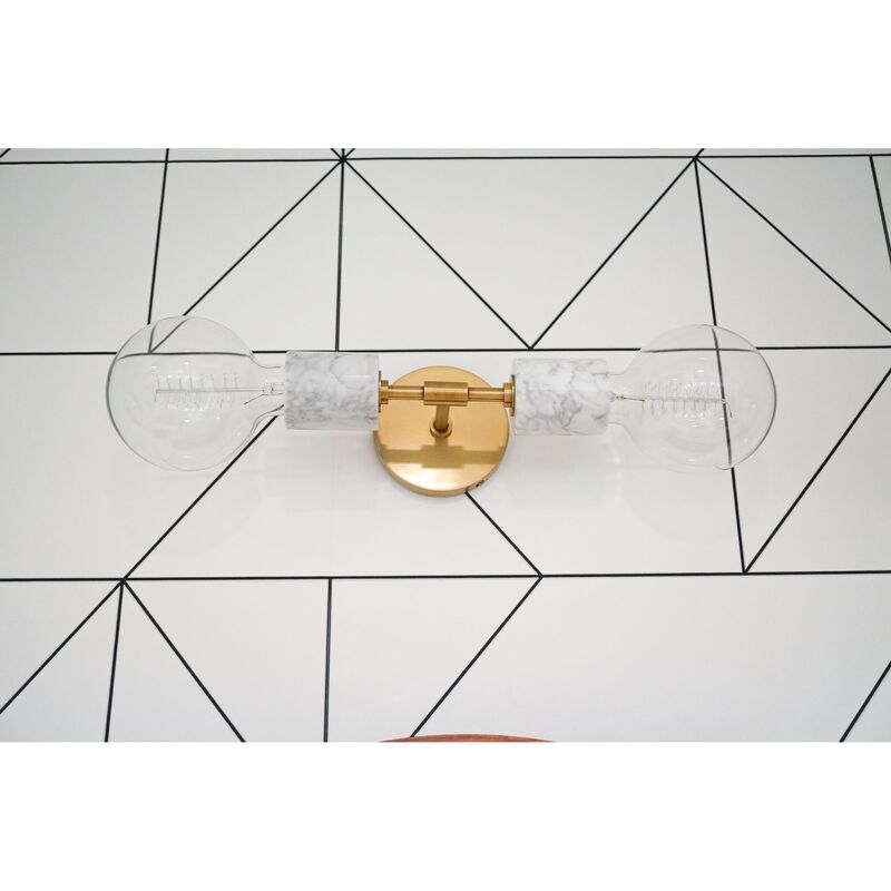 Asime Large 2 Light Wall Sconce by Mitzi