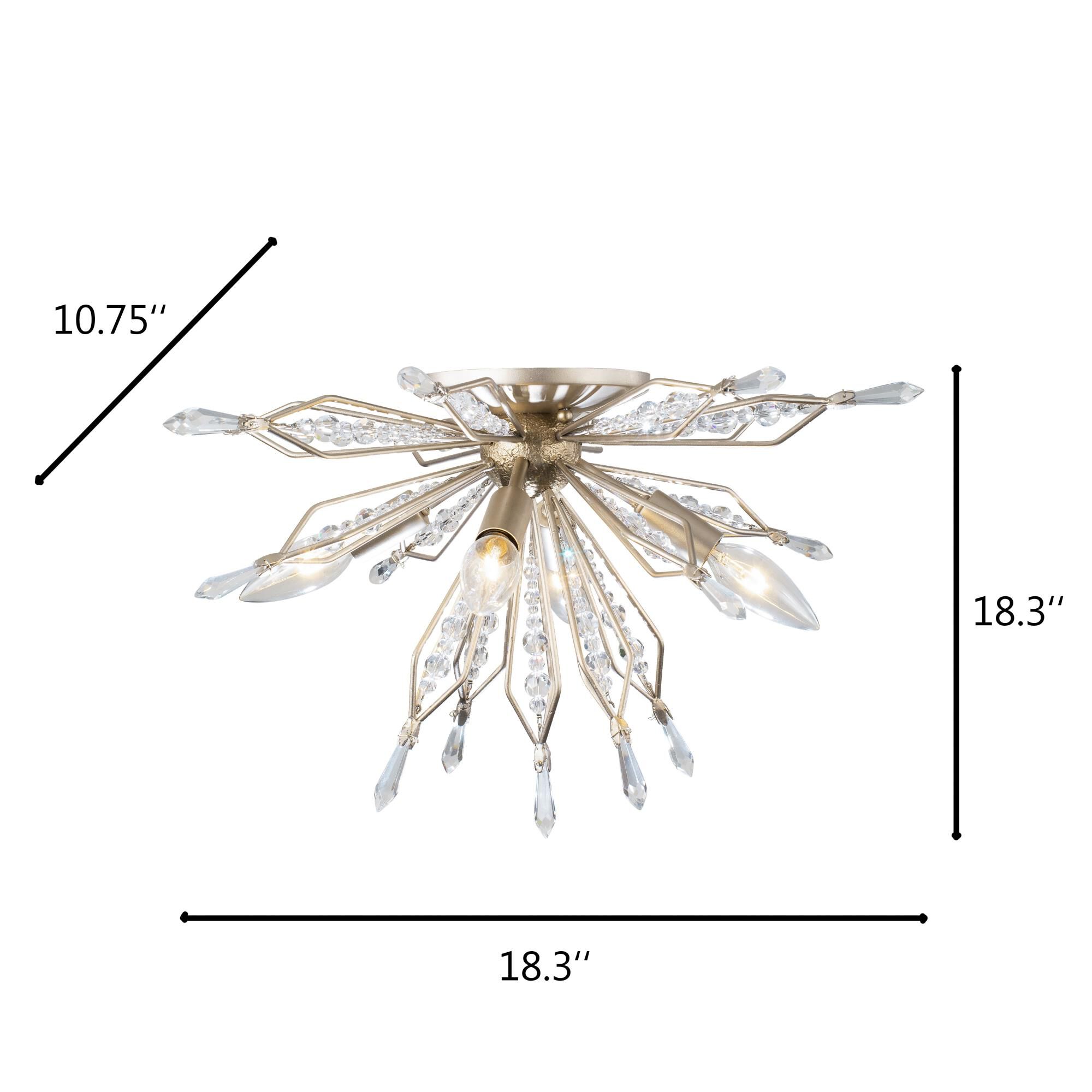 Shown in Gold Dust finish and Premium - Clear crystal