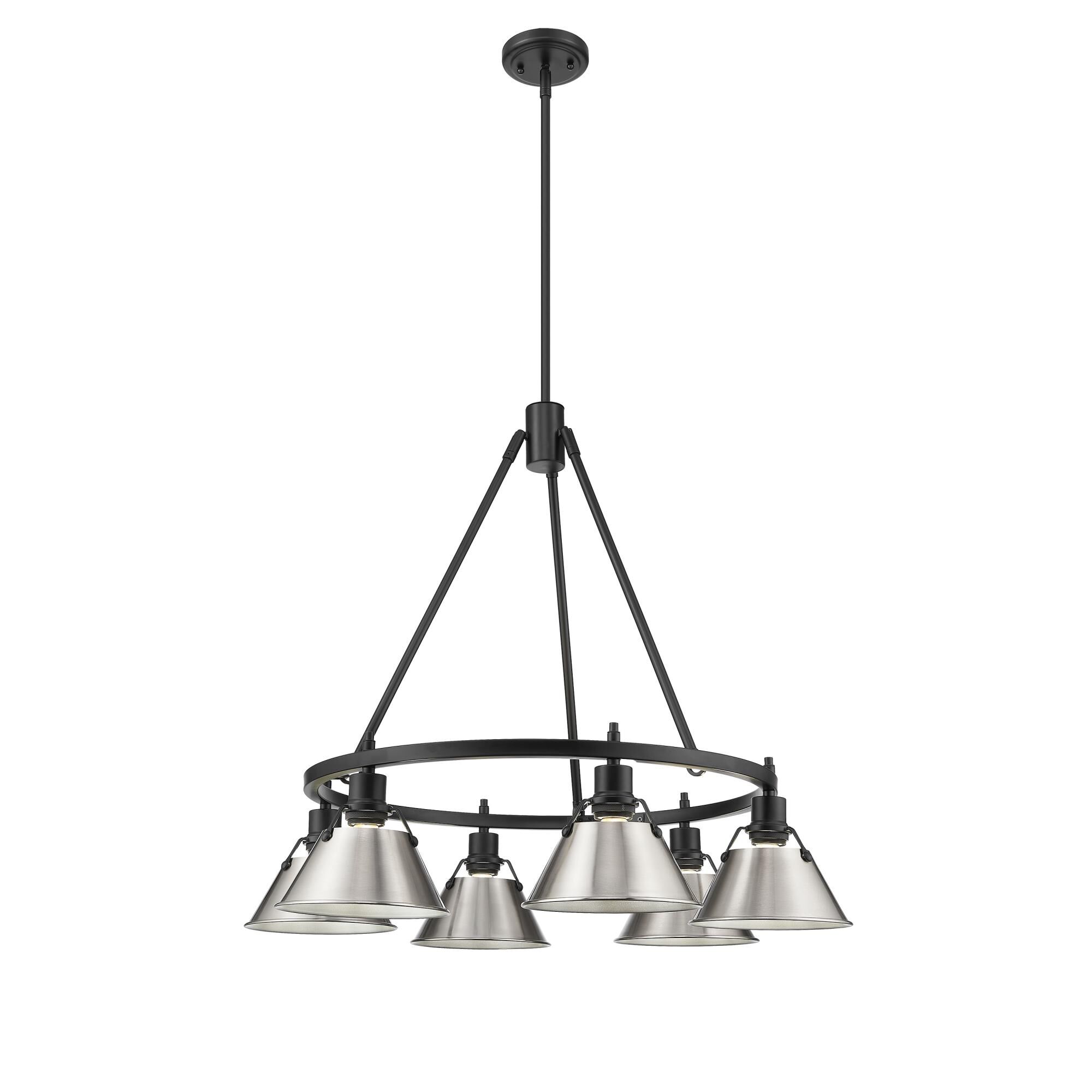 Shown in Matte Black finish and Without Glass glass and Pewter shade