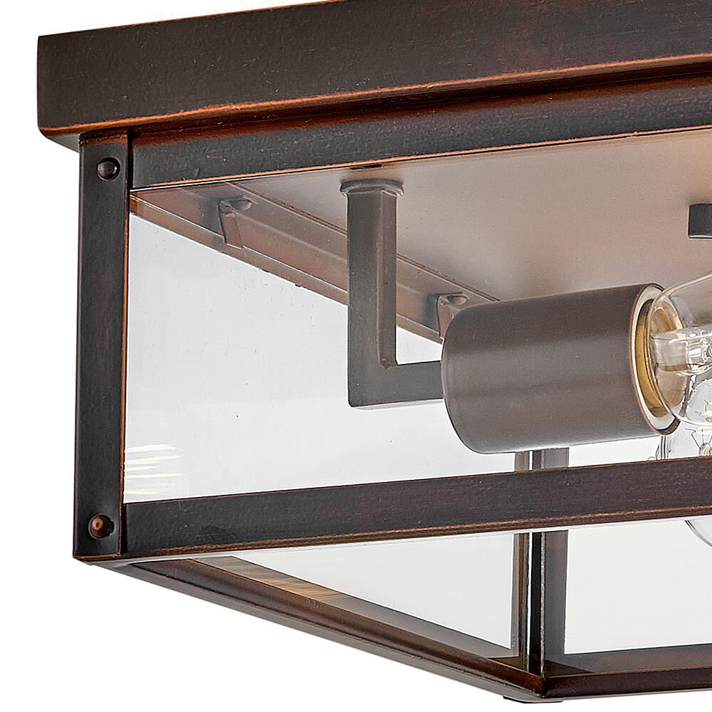 Shown in Blackened Copper finish and Clear glass