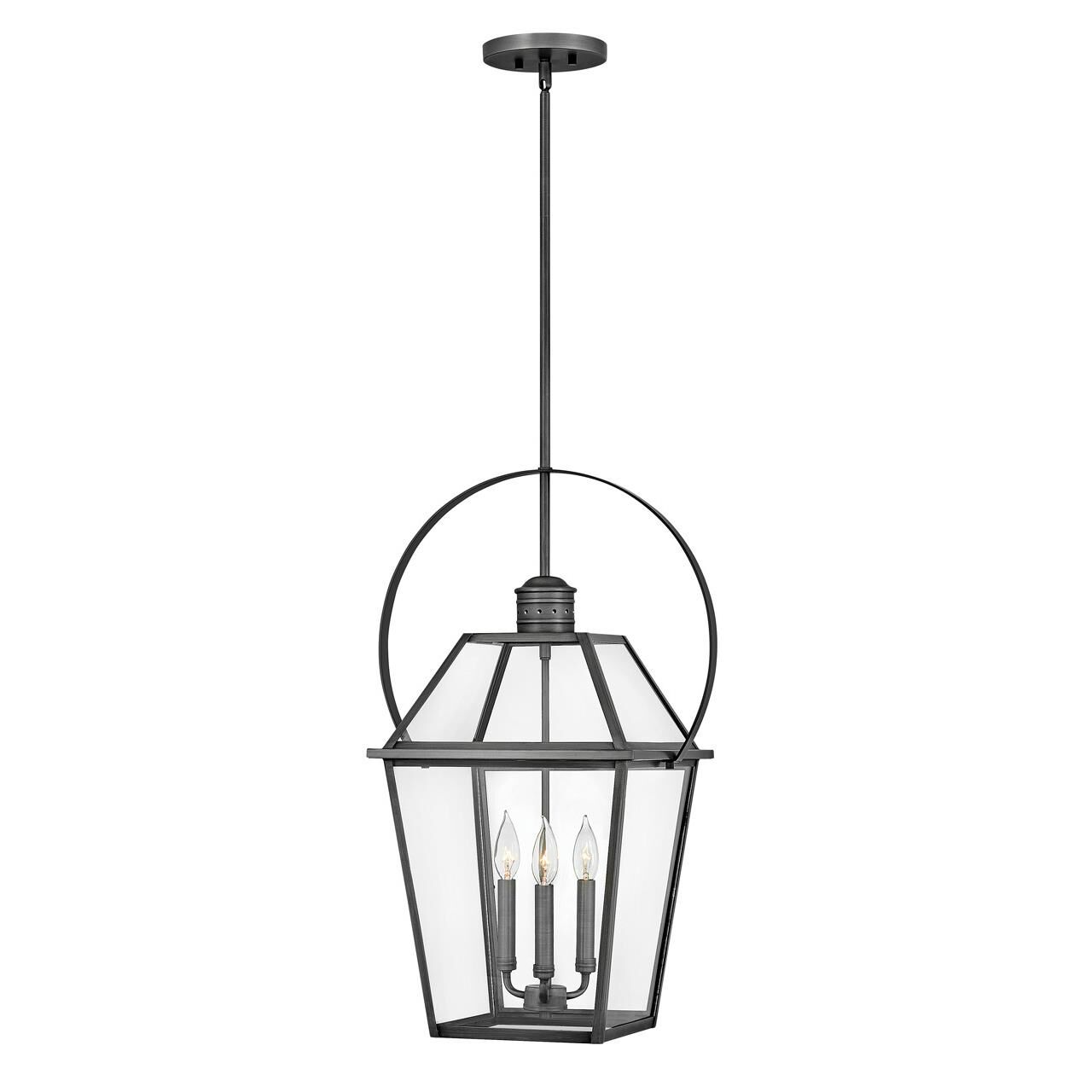 Nouvelle 26 Inch Tall 3 Light Outdoor Hanging Lantern