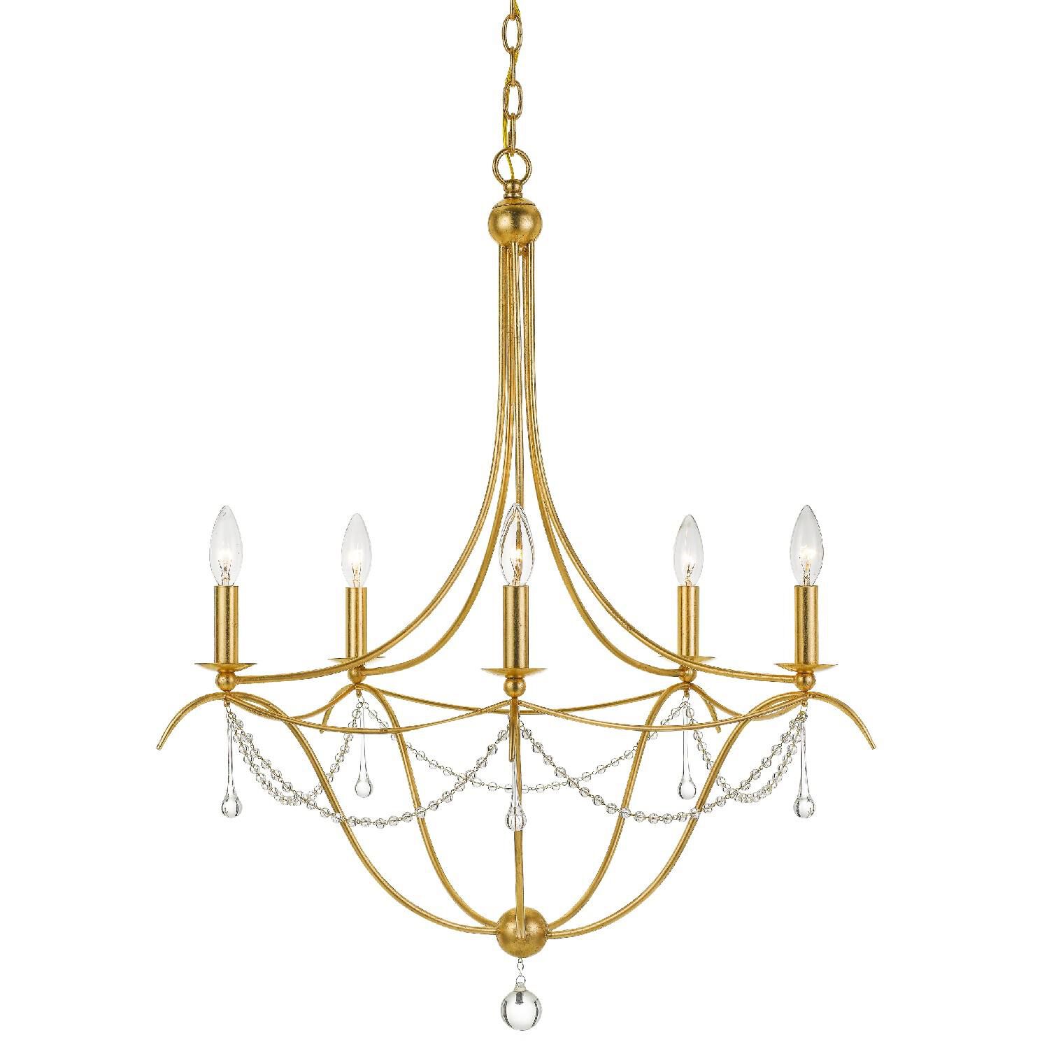 Metro 27 Inch 5 Light Chandelier by Crystorama