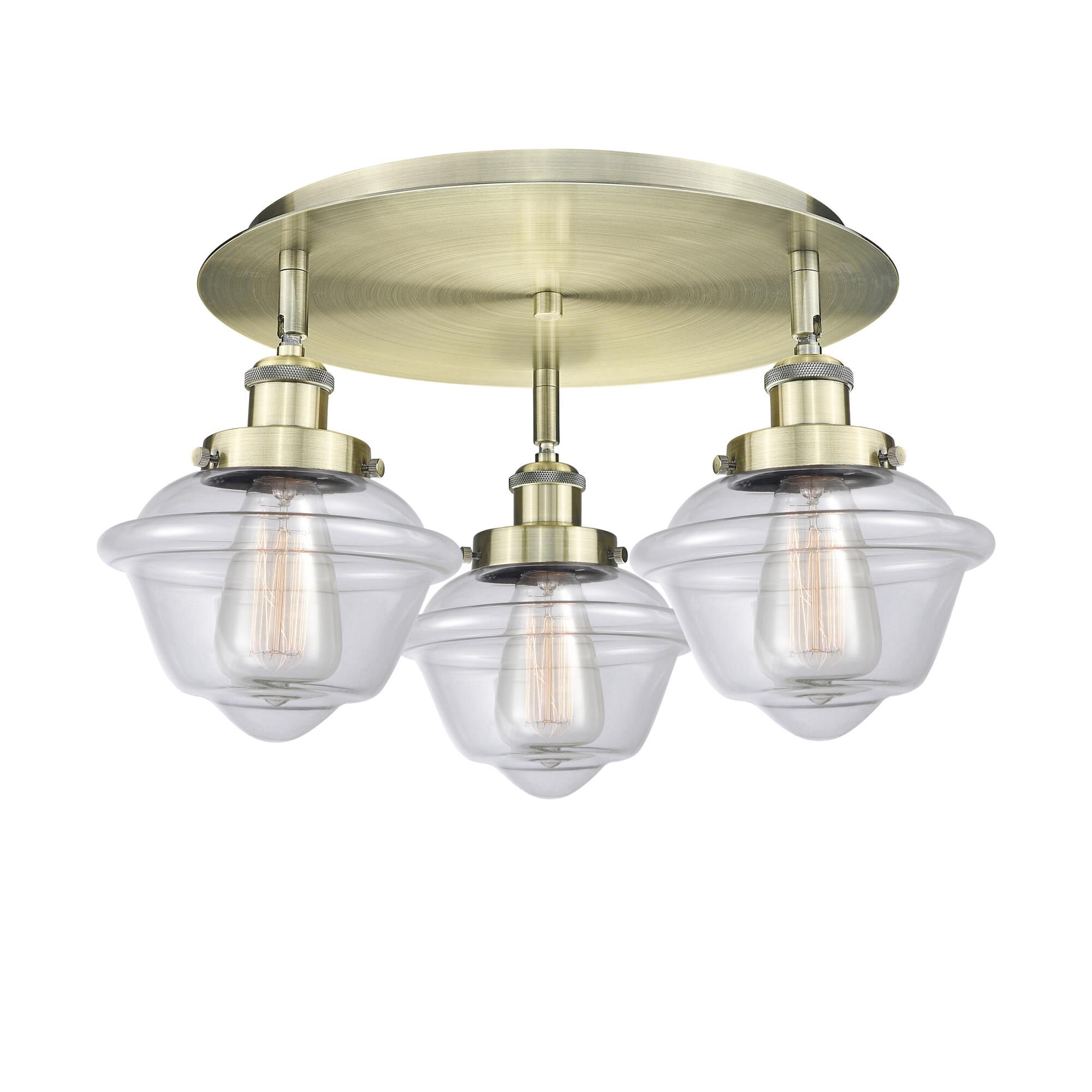 Bruno Marashlian Oxford 18 Inch 3 Light Flush Mount by Innovations Lighting