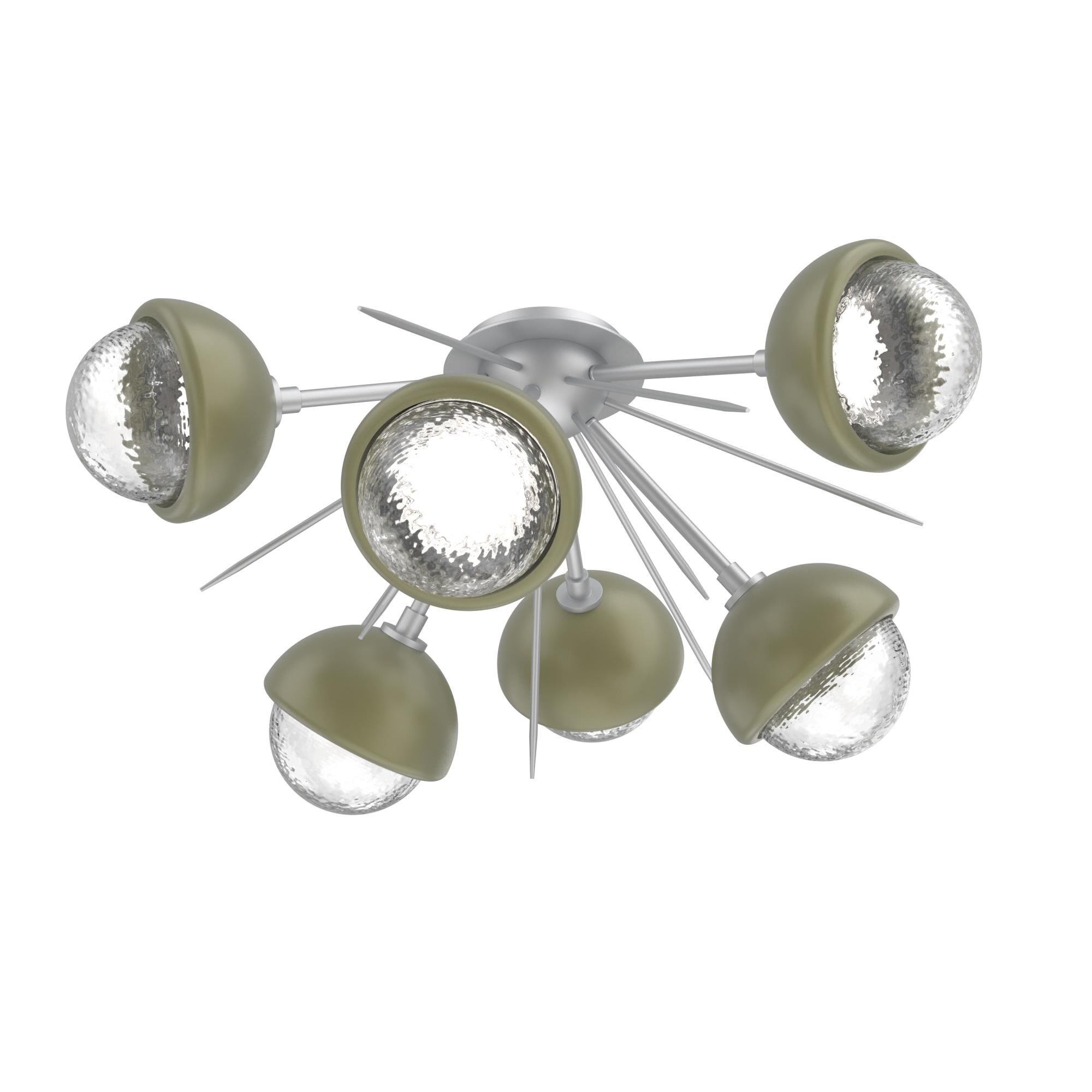 Levi Wilson Cabochon 28 Inch Semi Flush Mount by Hammerton Studio