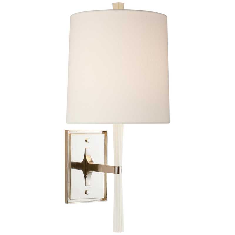 Visual Comfort Signature Collection Barbara Barry Refined Rib 16 Inch Wall Sconce