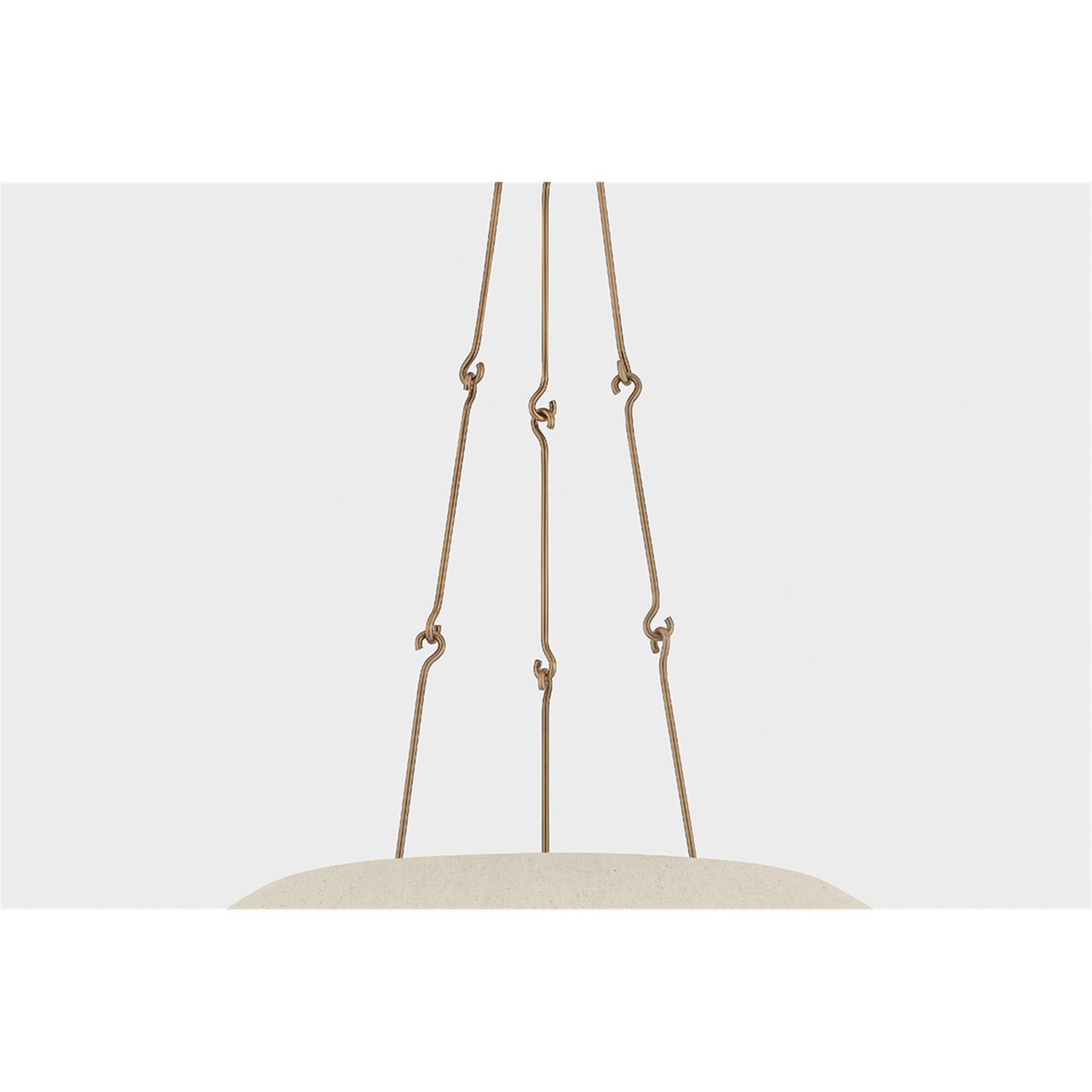Shown in Patina Brass finish and Natural Linen shade
