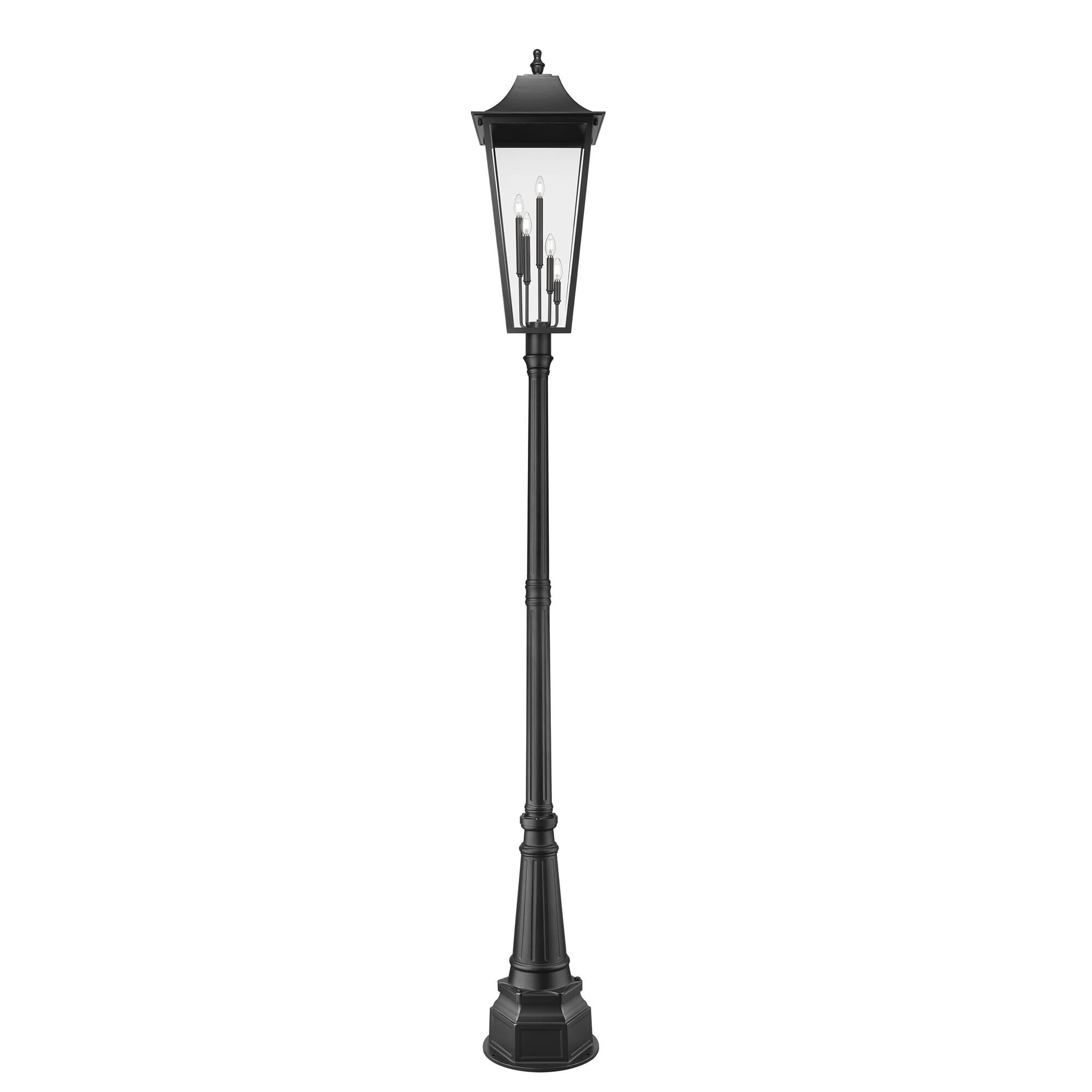 Shown in Black finish and Clear Beveled glass and Clear Beveled shade