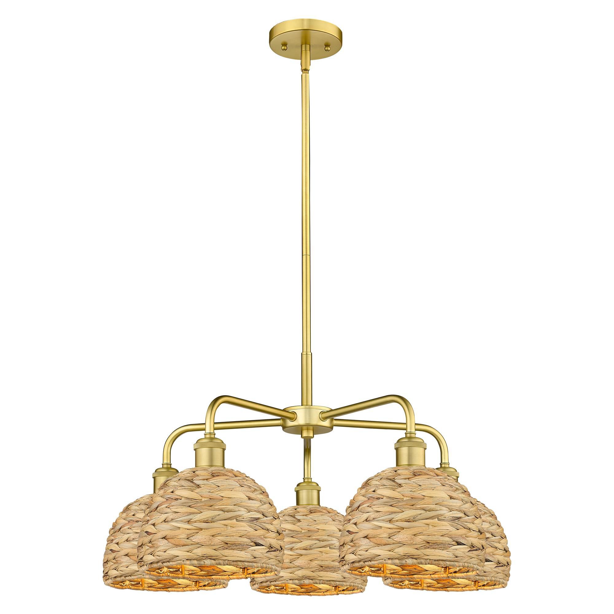 Shown in Satin Gold finish and Natural shade