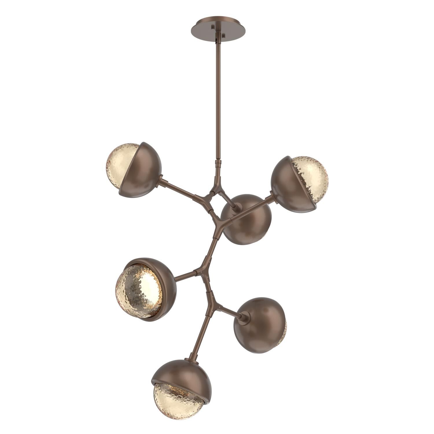 Shown in Burnished Bronze finish and Amber glass and Metal Shade Matching Finish accent