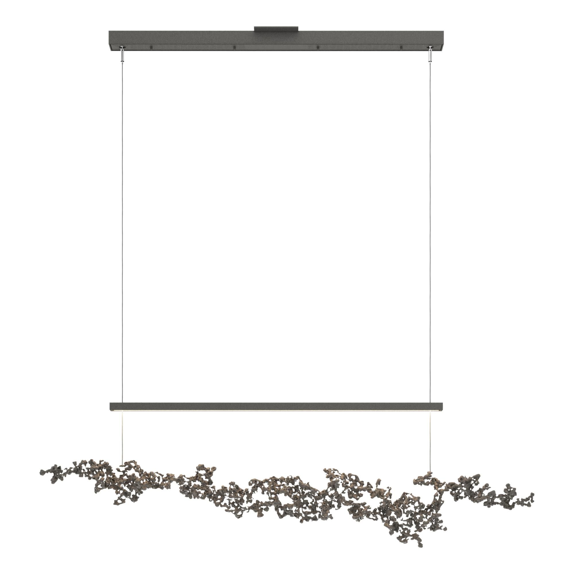 Shown in Natural Iron finish and Dark Smoke Aluminum shade