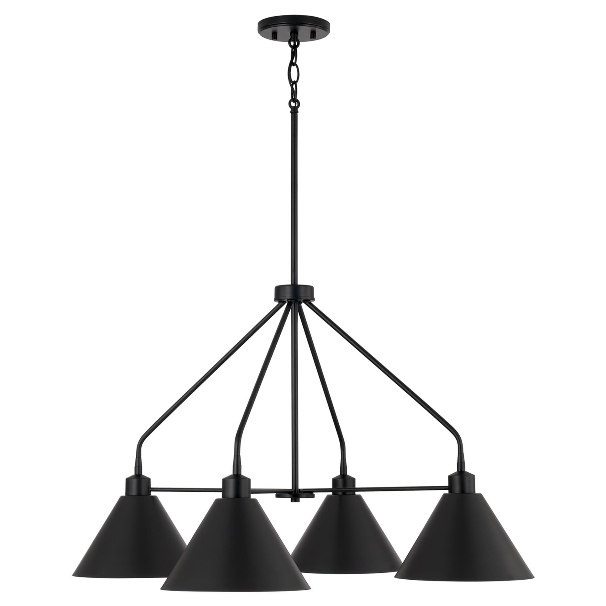 Shown in Matte Black finish and Matte Black Metal s With White Interior shade