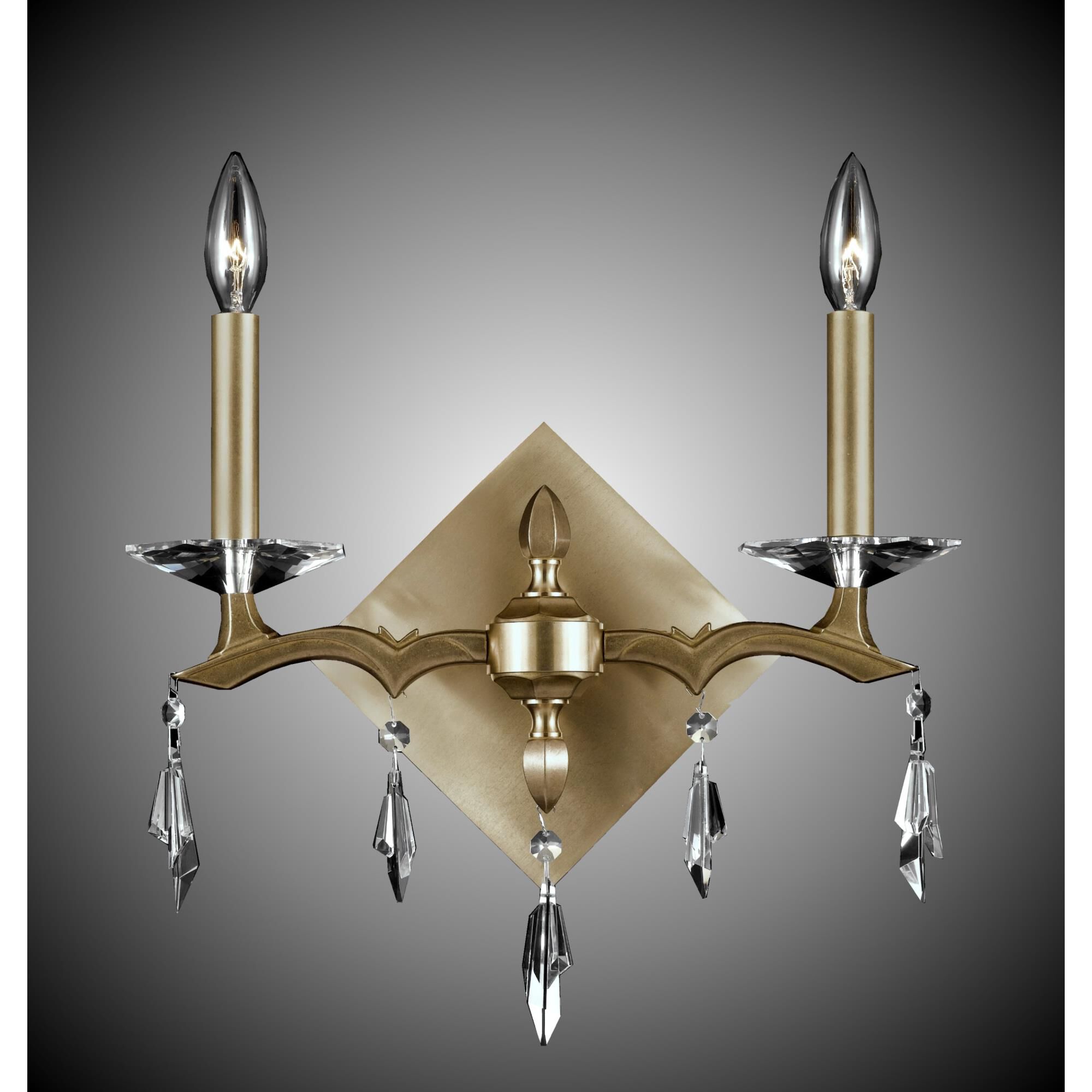 Shown in Polished Brass With Old Brass Accents finish and Precision  Bobeche crystal