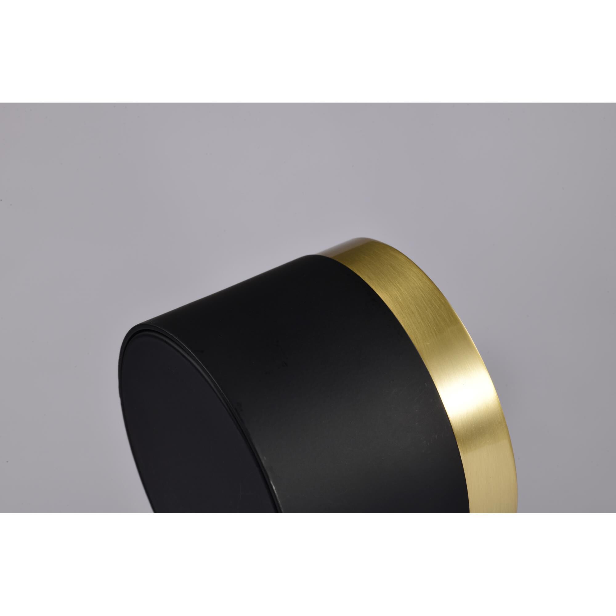 Shown in Matte Black and Brushed Brass finish