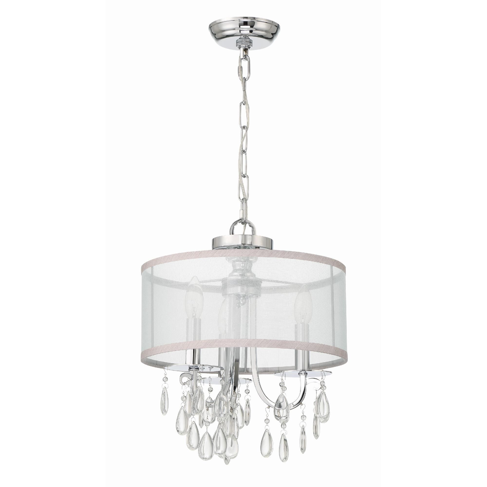 Hampton 14 Inch 3 Light Mini Chandelier by Crystorama