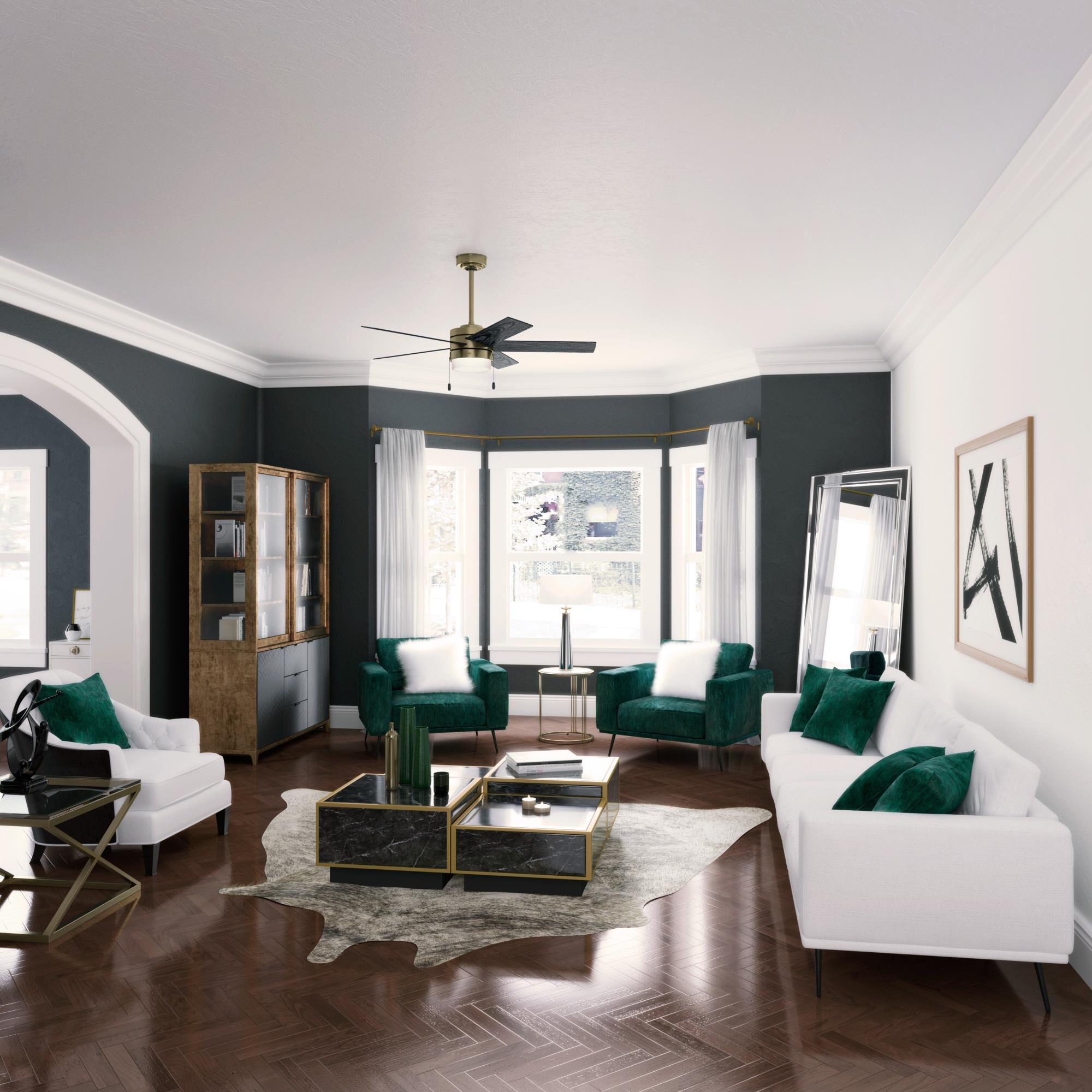 Shown in Modern Brass finish