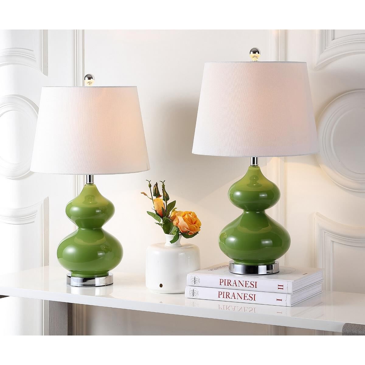 Eva Double Gourd Glass 24 Inch Table Lamp by Safavieh