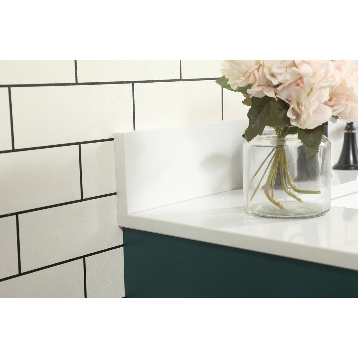 Shown in Green finish and With Backsplash accent