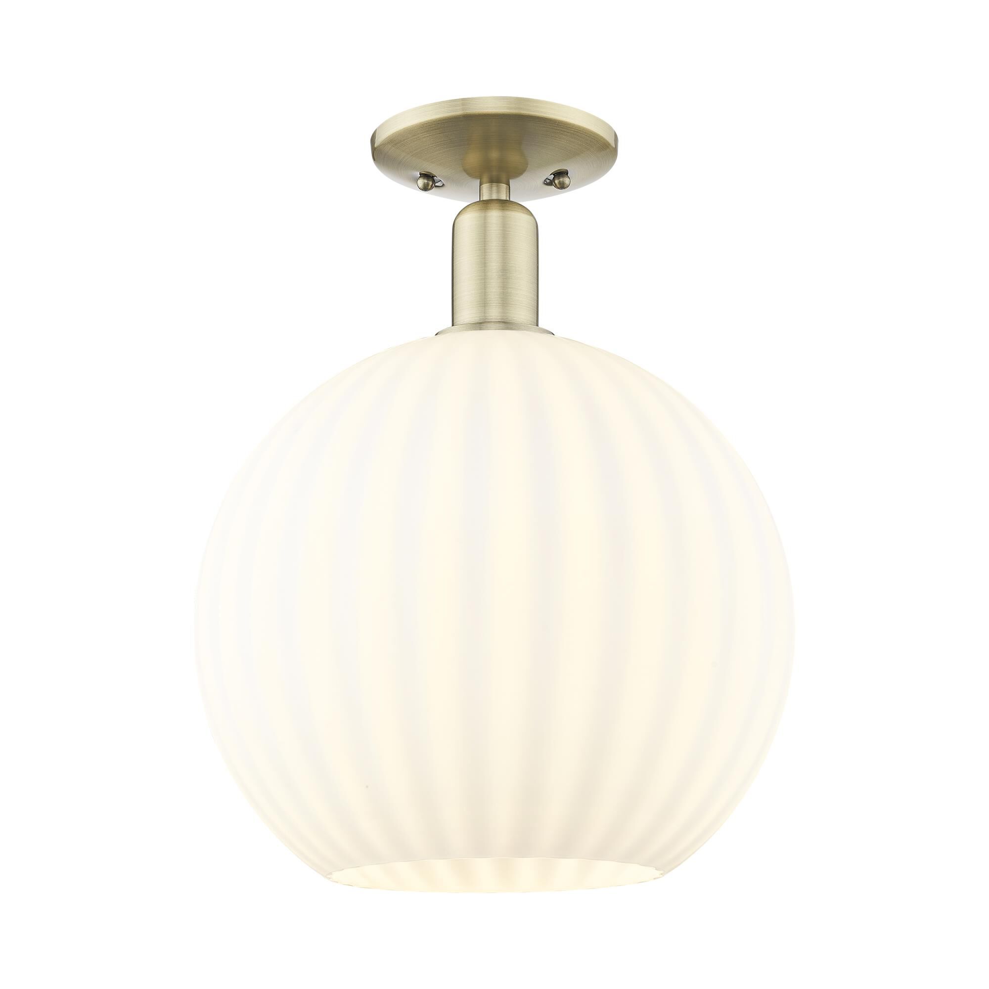 Bruno Marashlian White Venetian 12 Inch Semi Flush Mount by Innovations Lighting