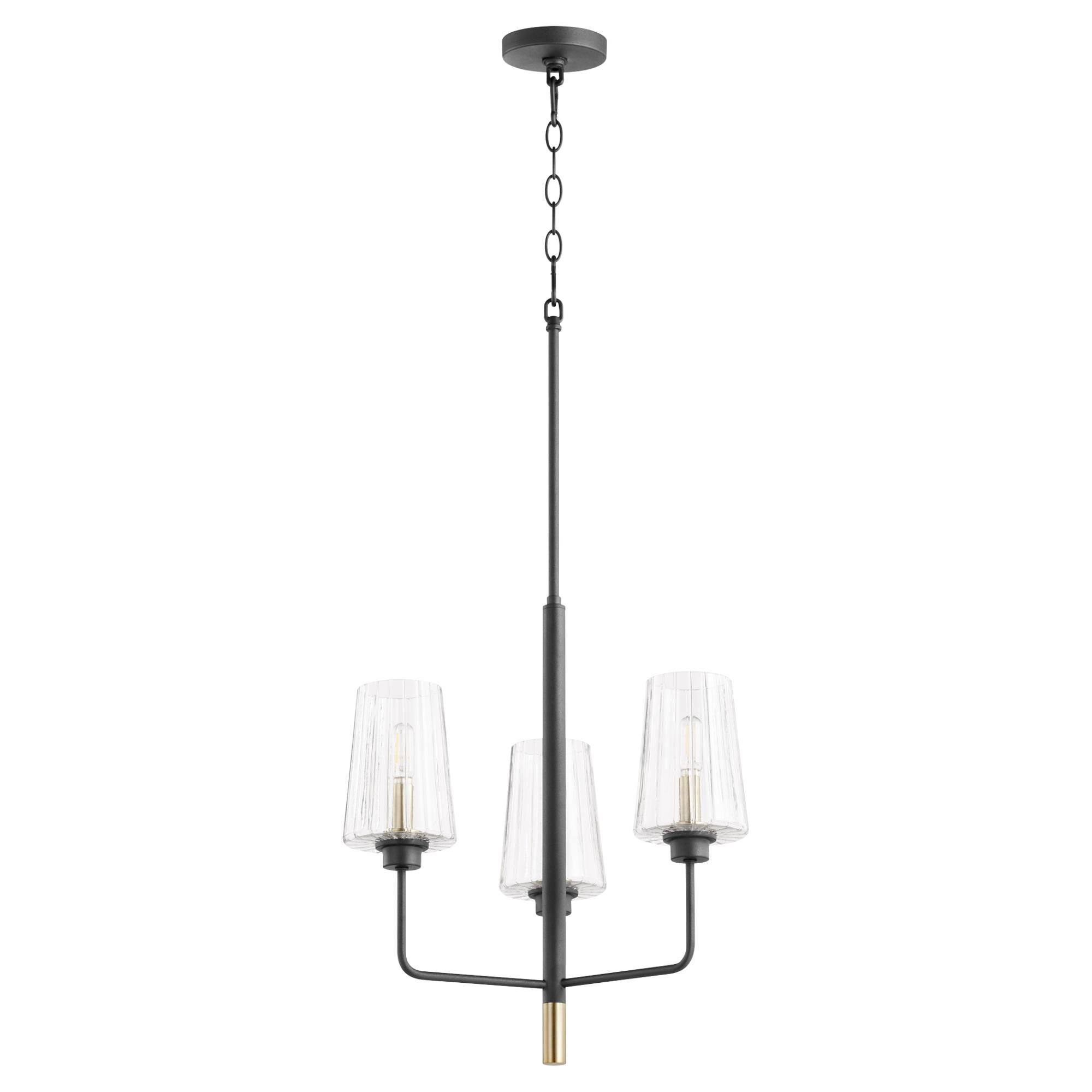 Dalia 19 Inch 3 Light Mini Chandelier by Quorum International