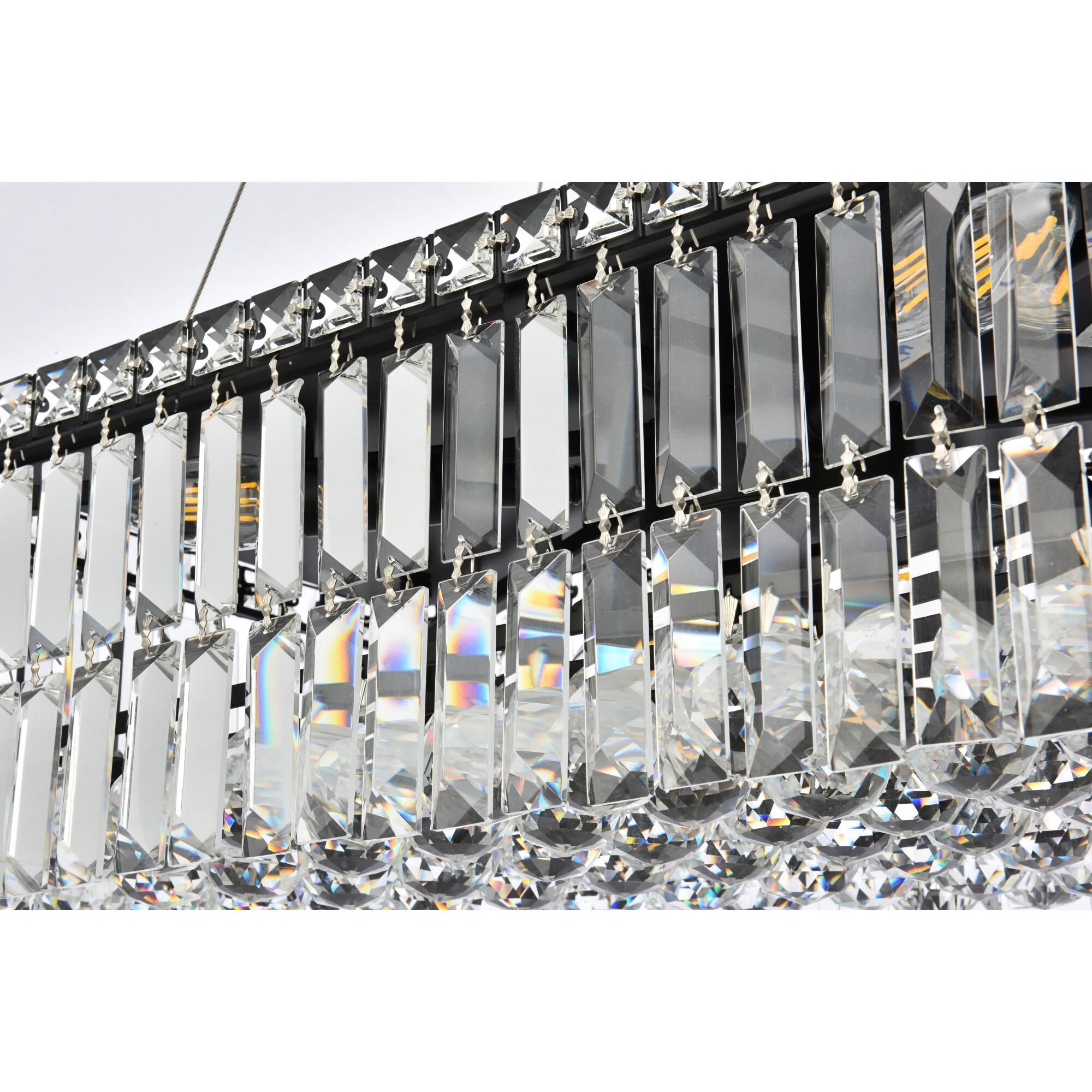 Shown in Black finish and Clear Royal Cut crystal