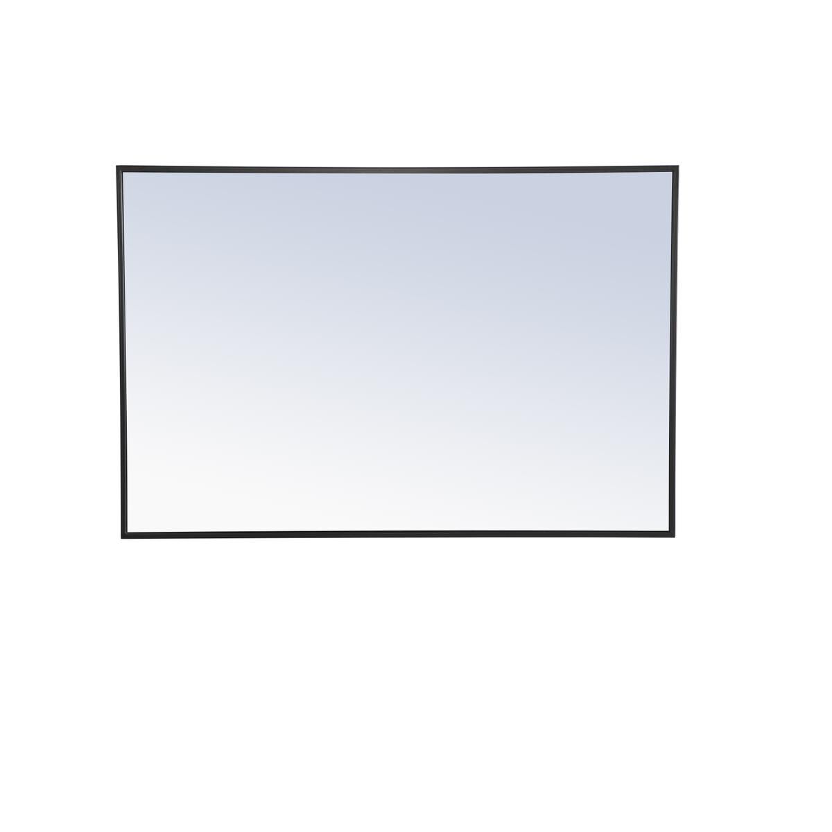 Shown in Black finish and Clear Mirror Beveled glass