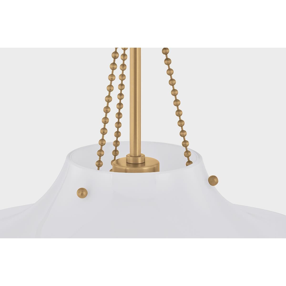 Shown in Patina Brass finish and Opal Glossy glass