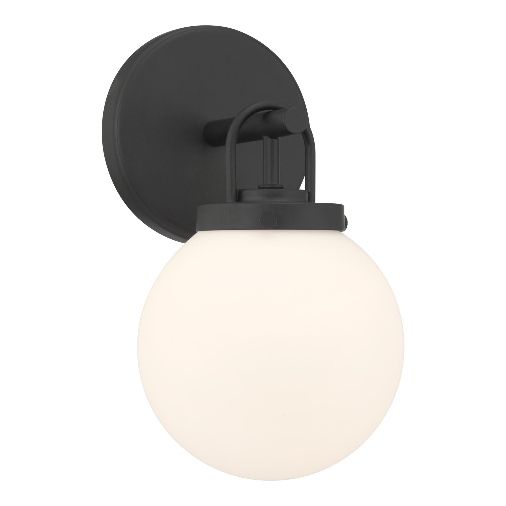 Shown in Dark Matte Black finish and Etched White glass