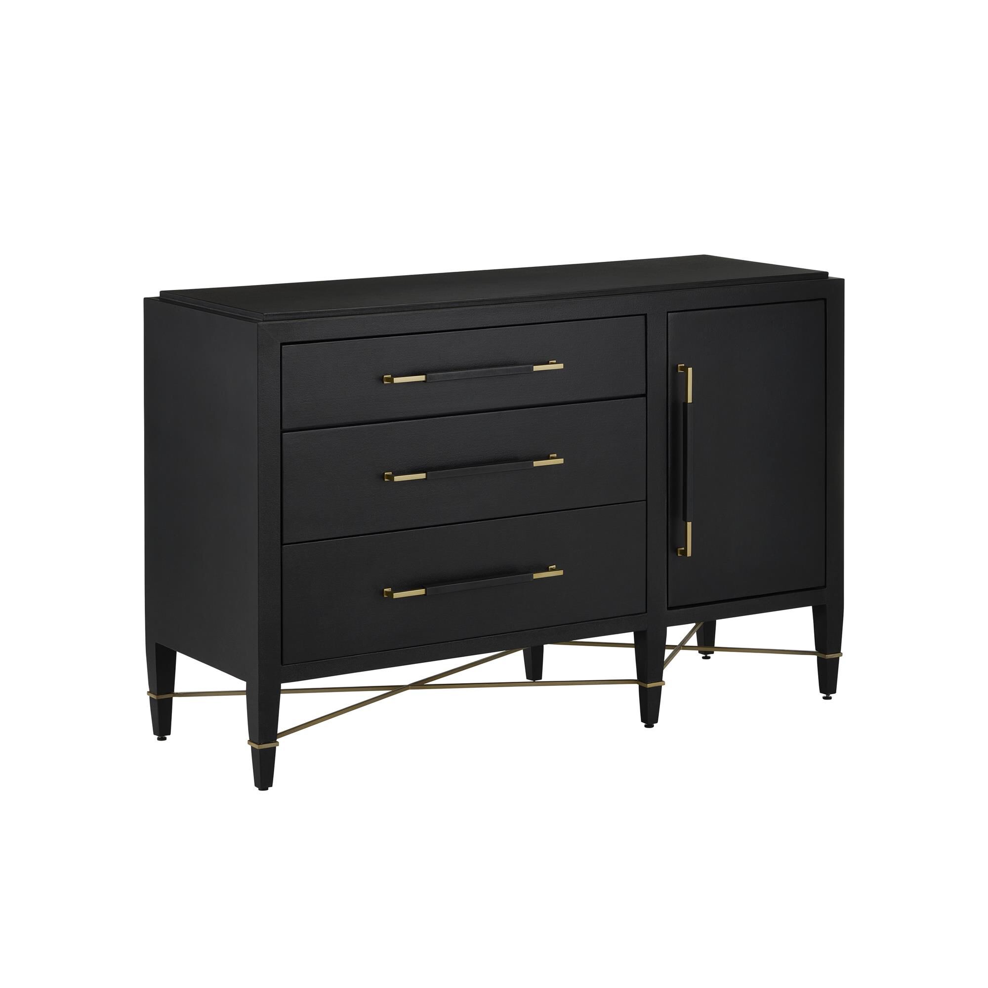 Shown in Lacquered Black Linen/Champagne finish