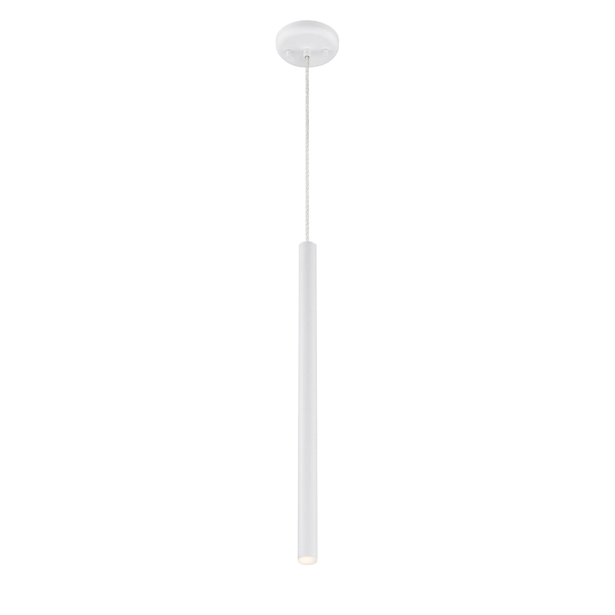 Shown in Matte White finish and Steel glass and Steel shade