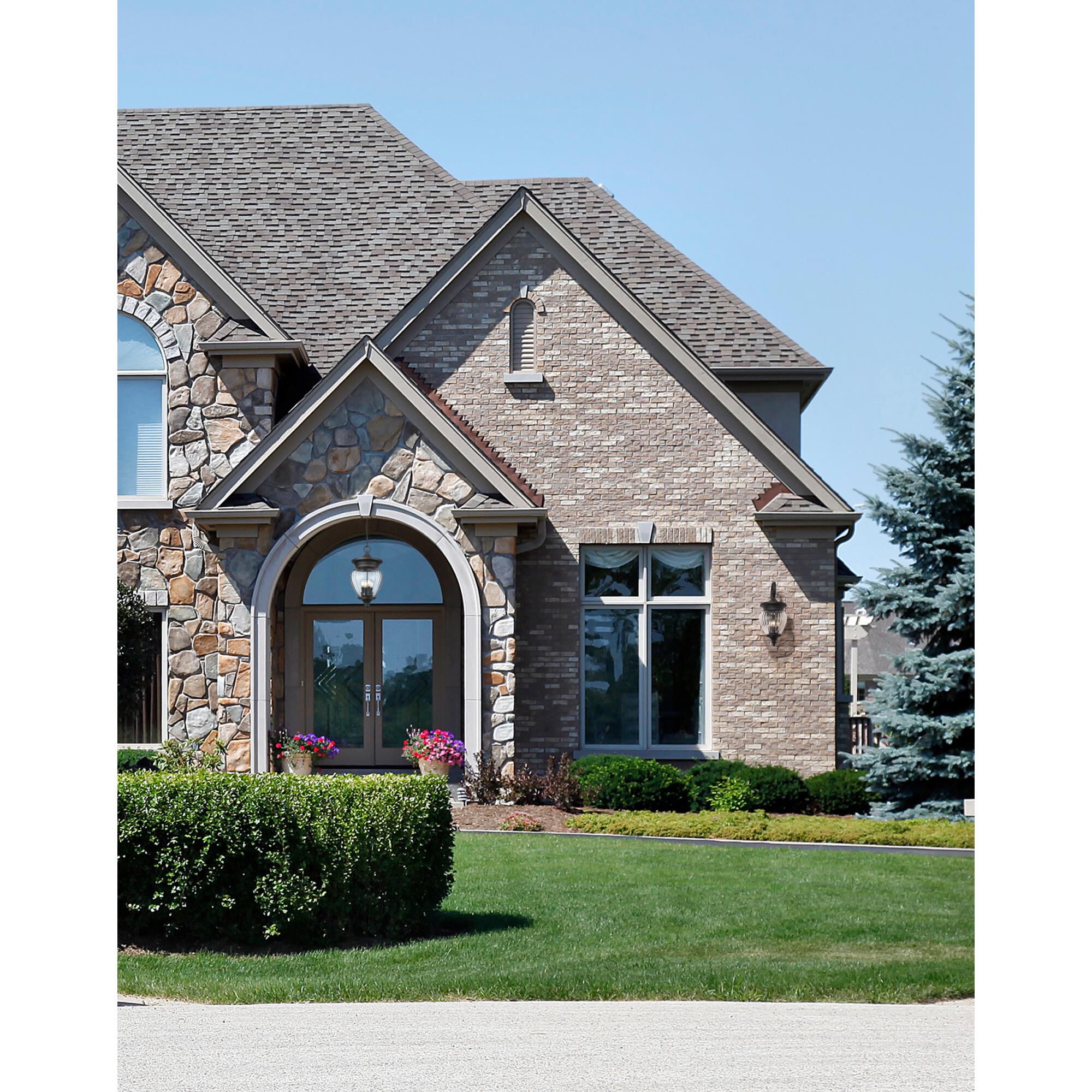 Shown in Black finish and Clear Ribbed glass and Clear Ribbed shade