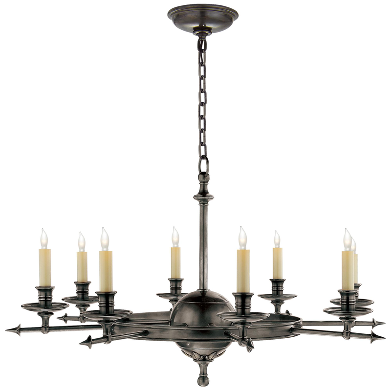 Chapman & Myers Leaf And Arrow 34 Inch 8 Light Chandelier by Visual Comfort Signature Collection