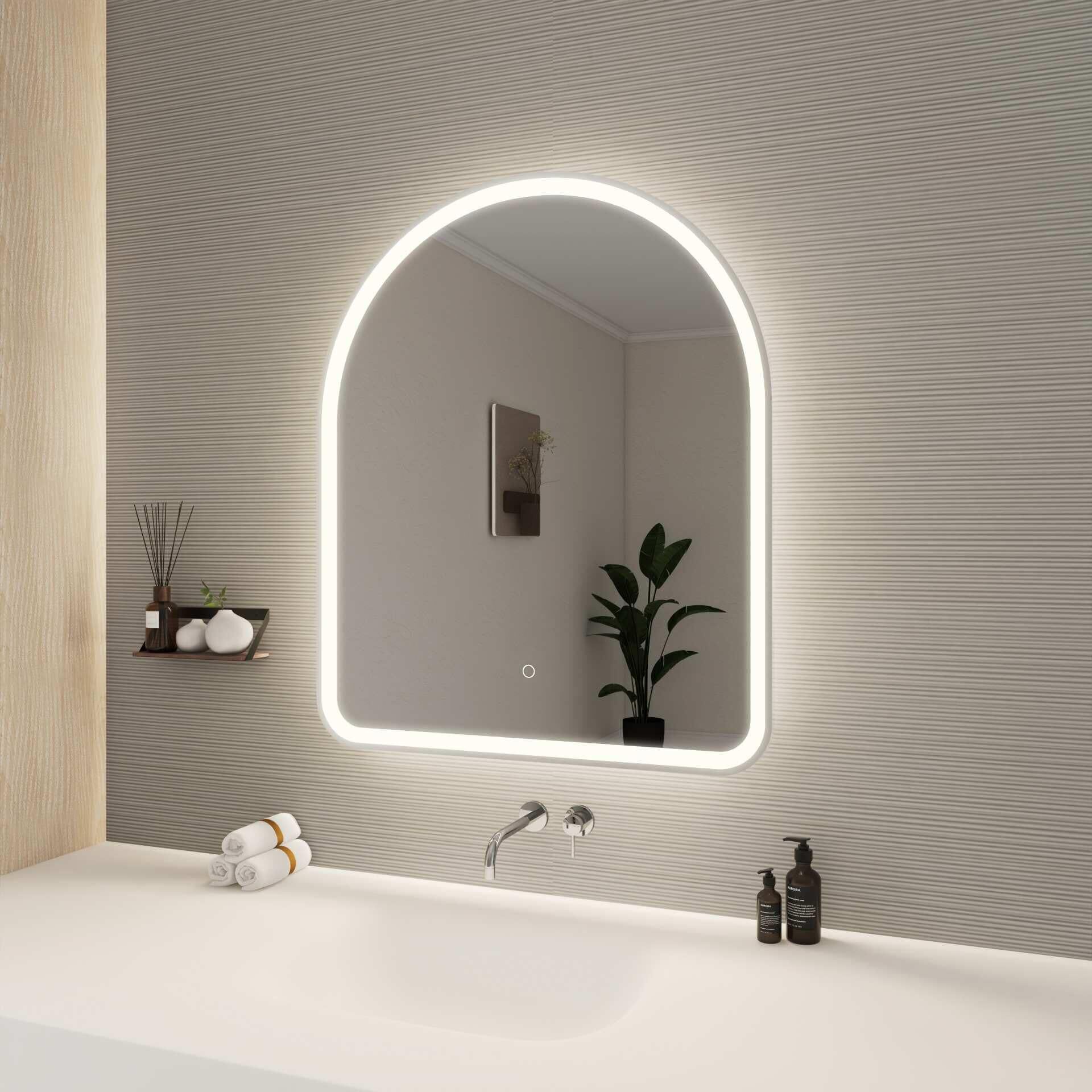 Harmoni 36 Inch Arched LED Lighted Mirror by Elegant Decor