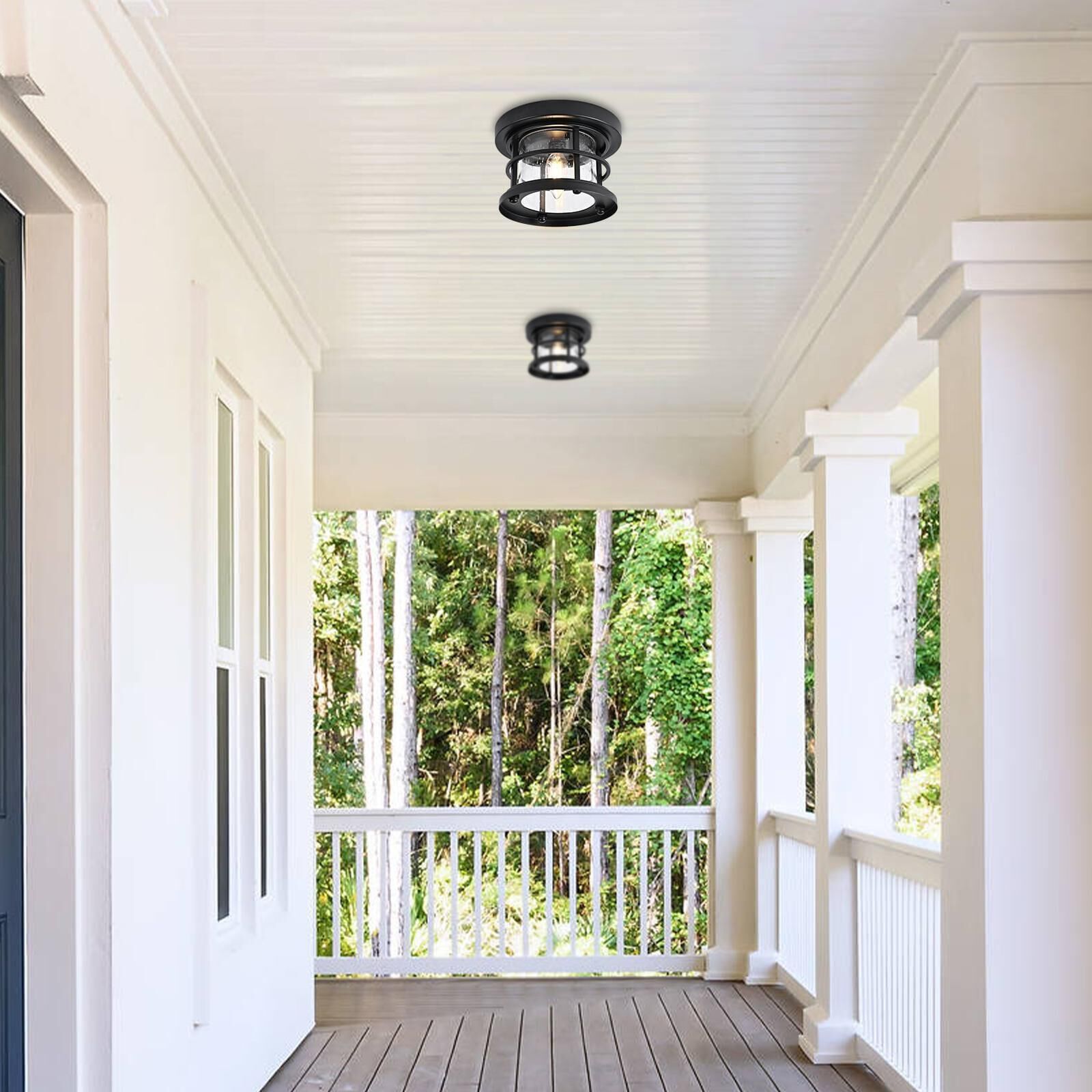 Carla 8 Inch Outdoor Flush Mount by Elegant Lighting