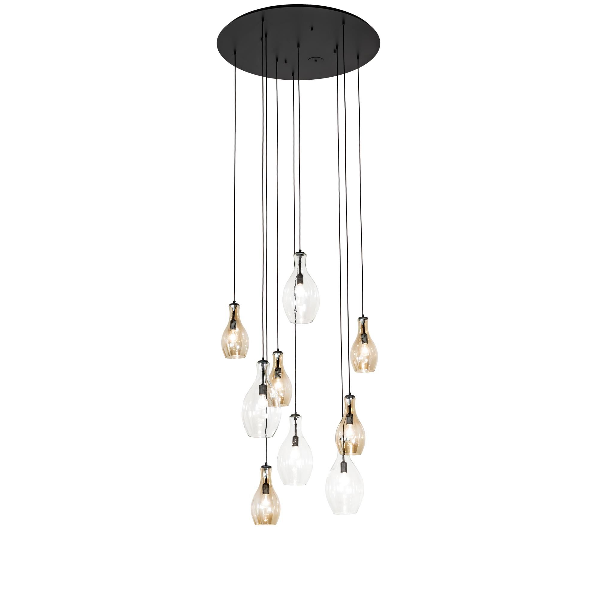 Shown in Wrought Iron finish and Beige;Black Metal Finish;Clear glass