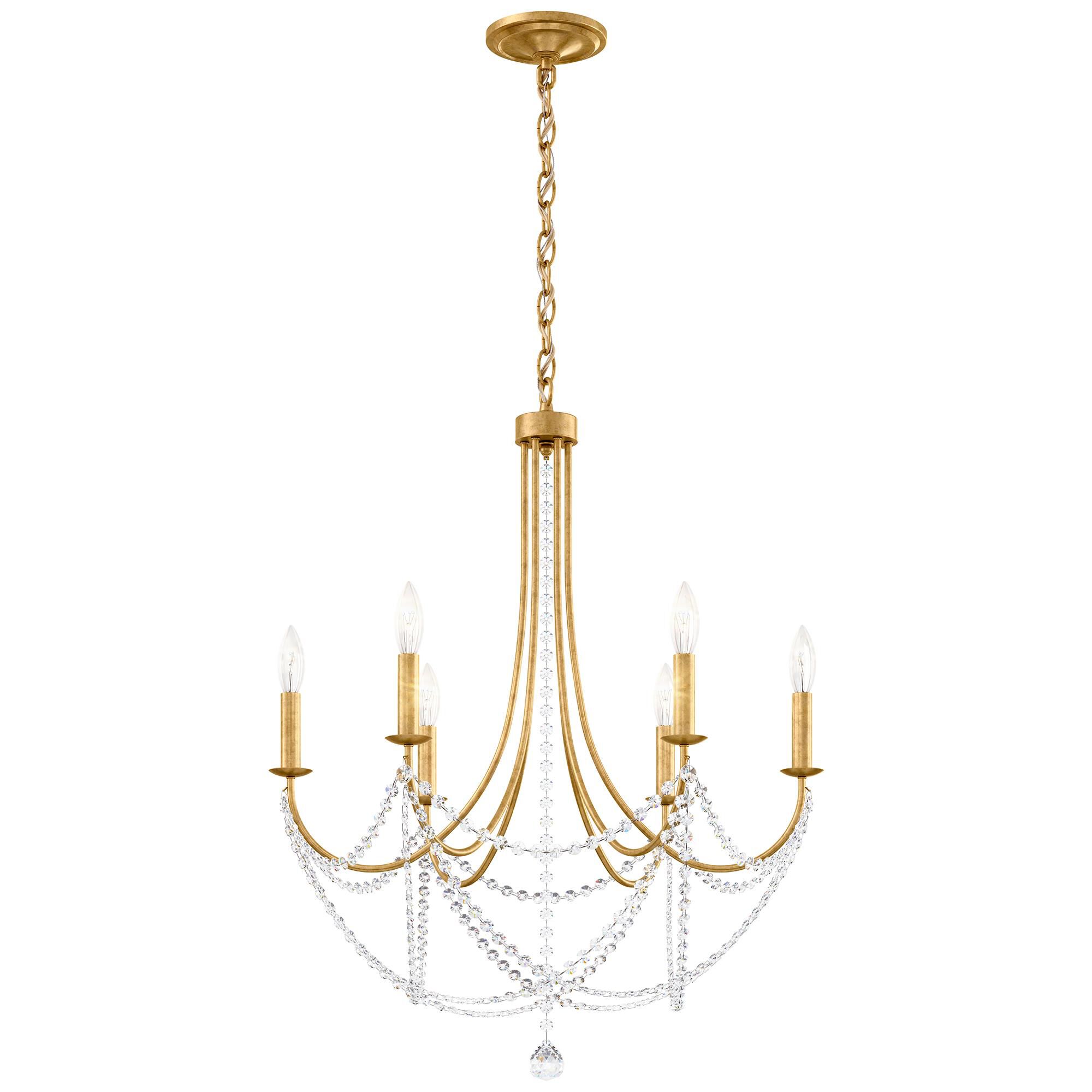 Verdana 24 Inch 6 Light Chandelier by Schonbek