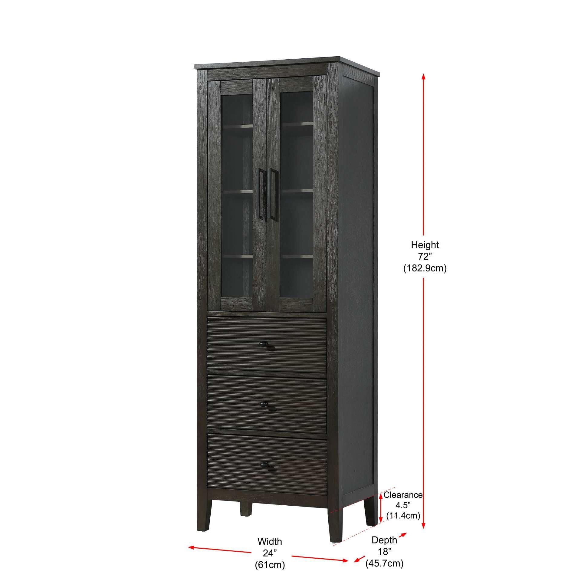 Blakely 72 Inch Storage Cabinet by Elegant Decor
