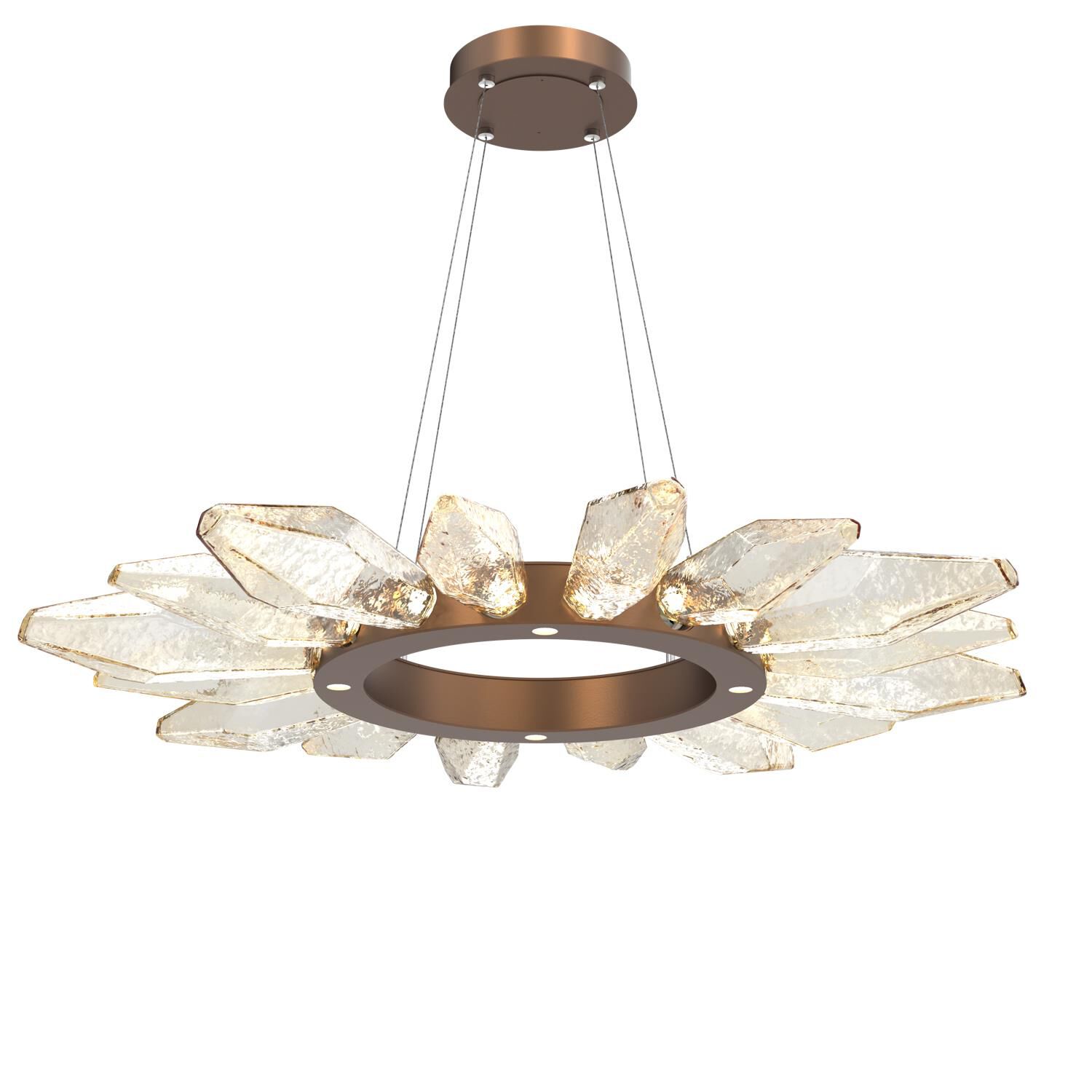 Rock Crystal 41 Inch 20 Light LED Chandelier by Hammerton Studio