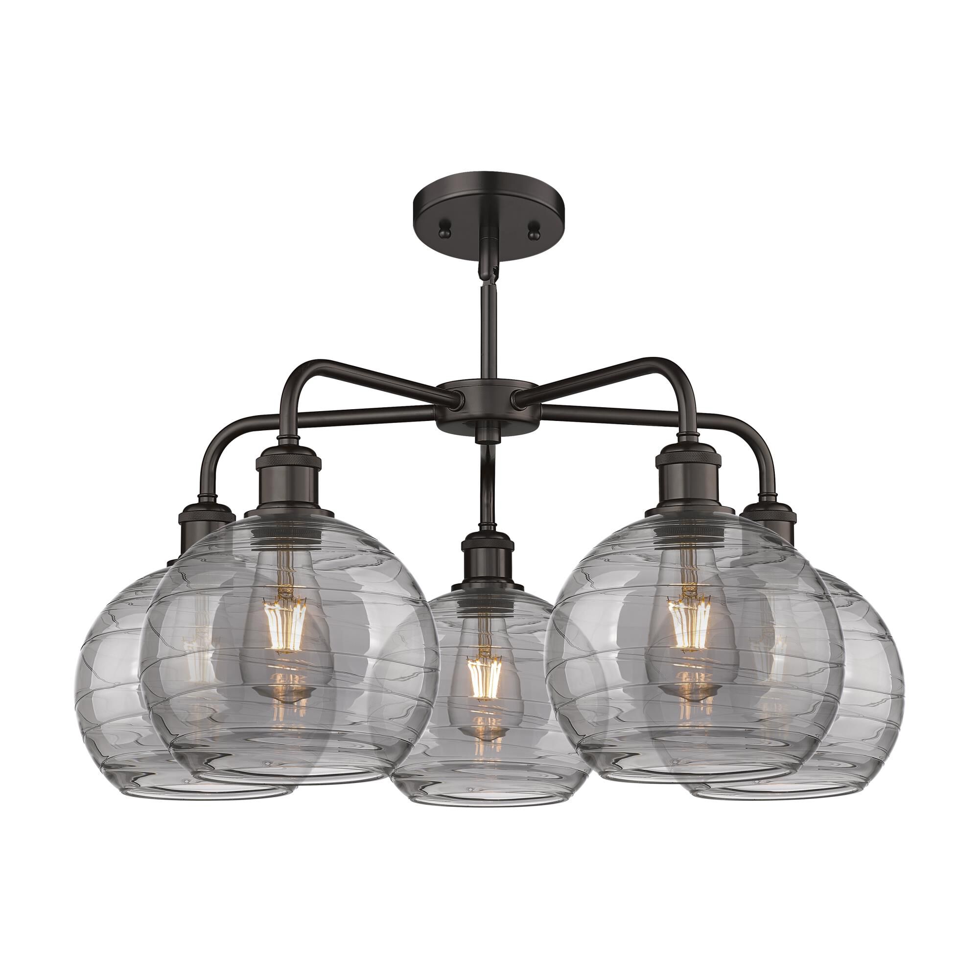 Bruno Marashlian Athens Deco Swirl Chandelier by Innovations Lighting