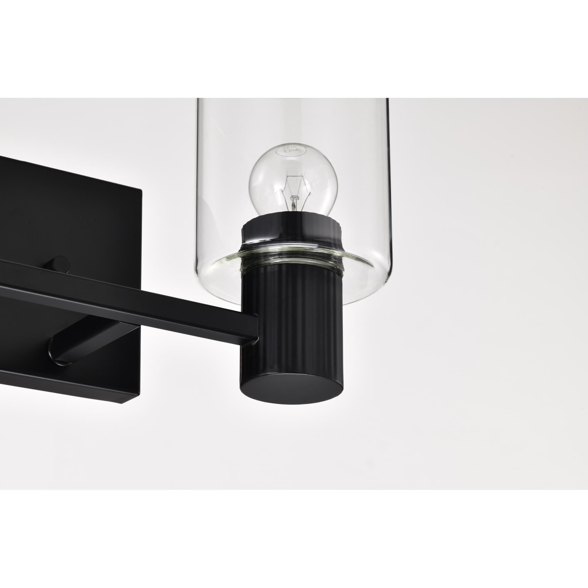 Shown in Matte Black finish and Clear glass