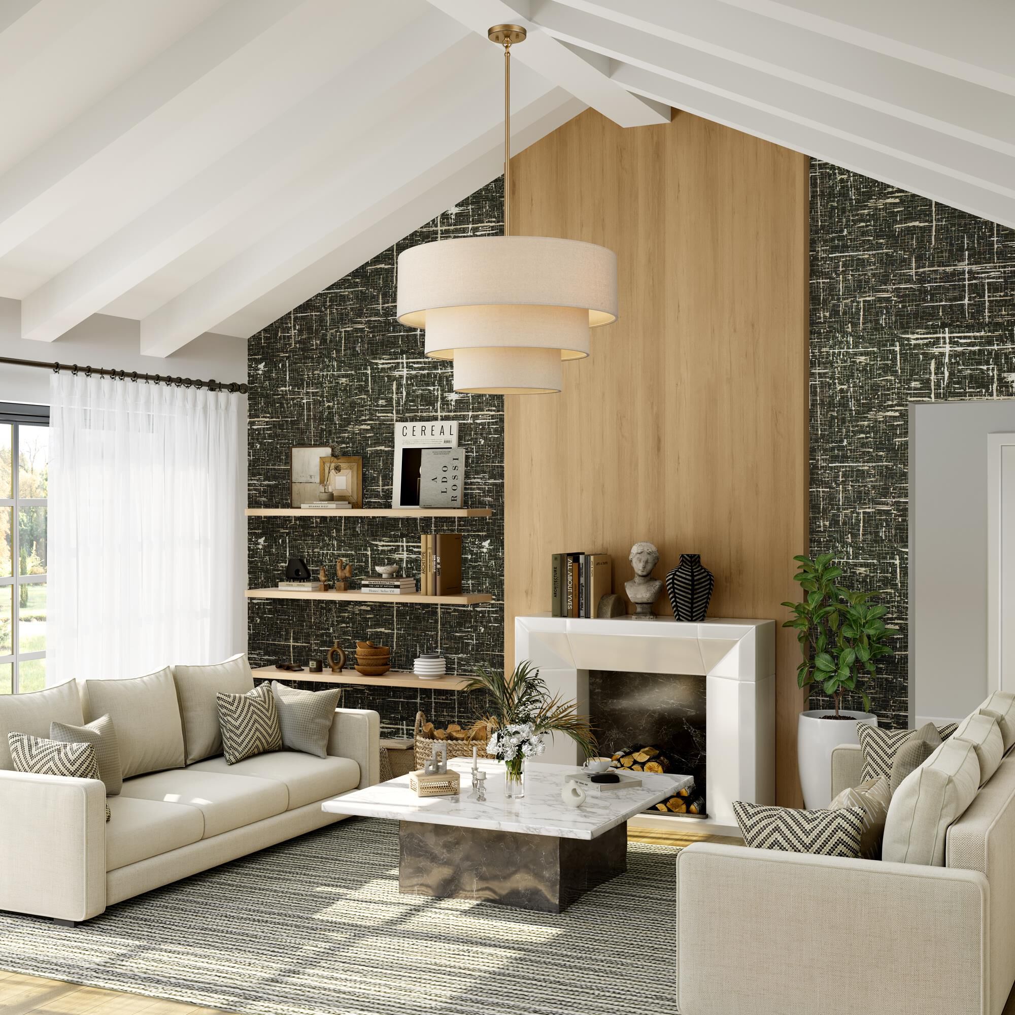 Bellingham 28 Inch Large Pendant by Livex Lighting