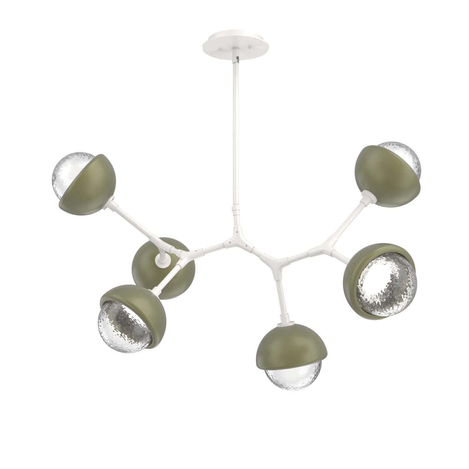 Levi Wilson Cabochon 31 Inch Linear Suspension Light by Hammerton Studio
