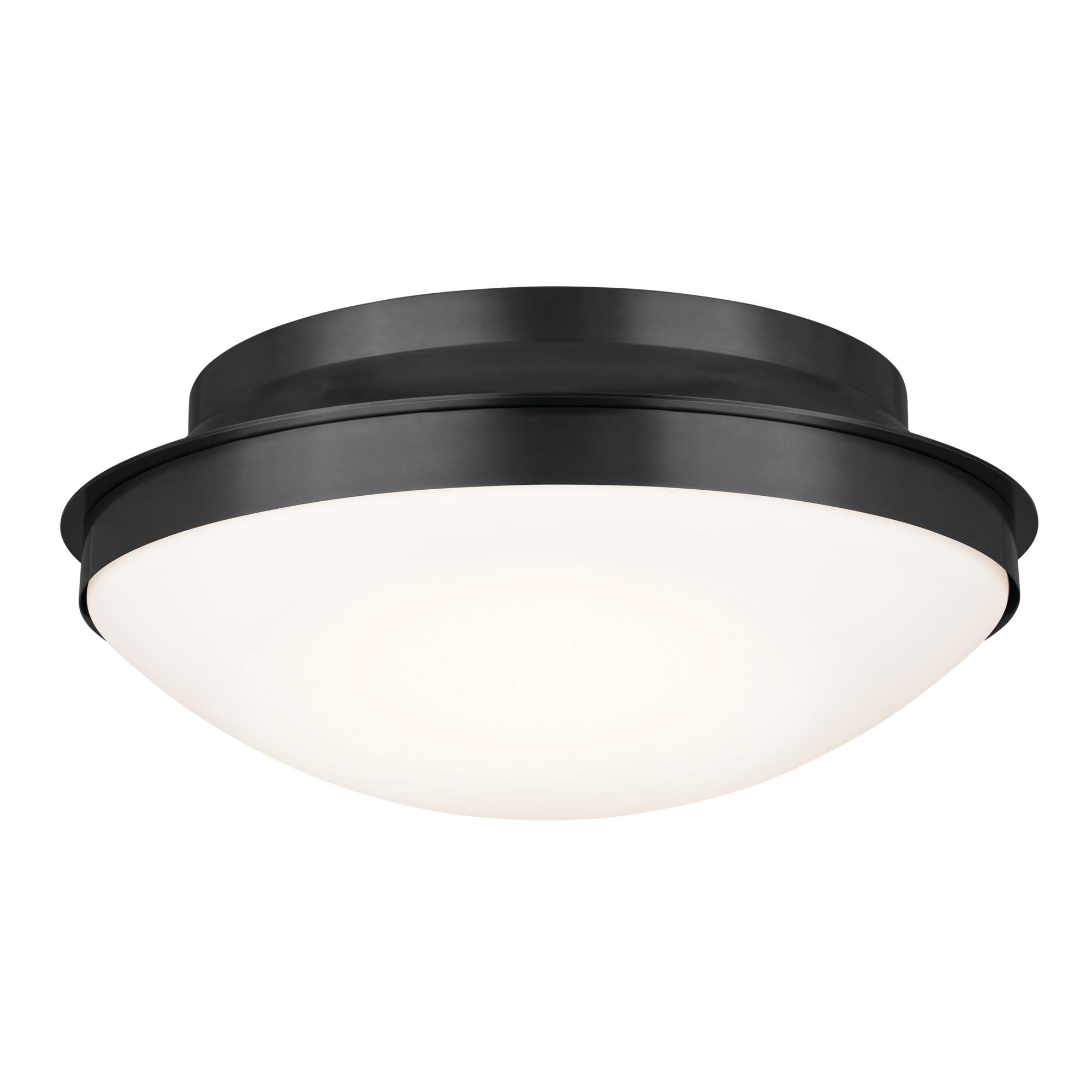 Shown in Black finish and Satin Etched Cased Opal glass