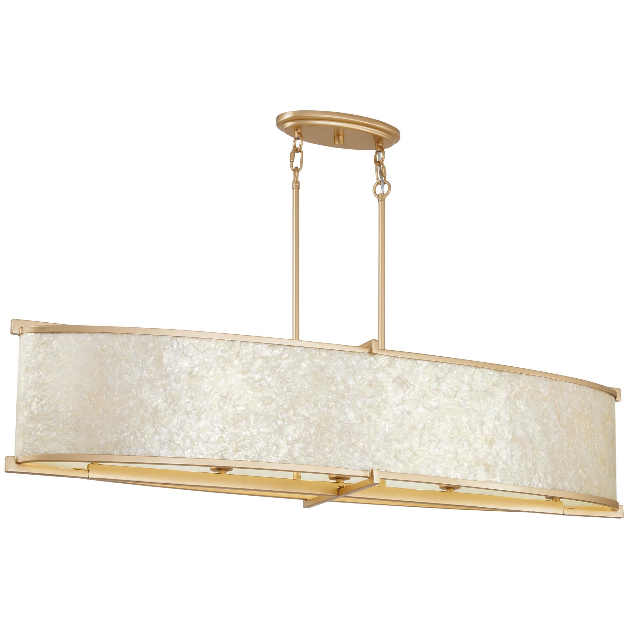 Shown in Fawn Gold finish and White Inlay Capiz Shell glass
