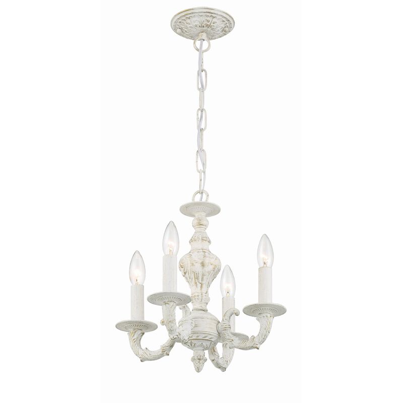 Paris Market 13 Inch 4 Light Mini Chandelier by Crystorama