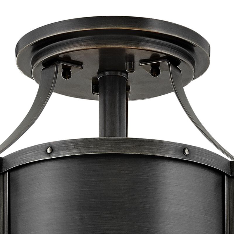 Chance 18 Inch 3 Light Semi Flush Mount by Hinkley