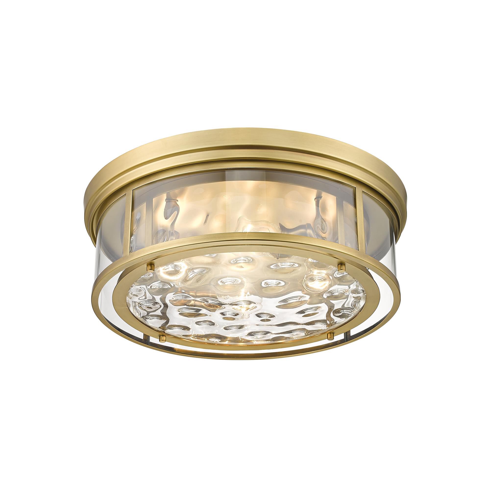 Shown in Rubbed Brass finish and Glass shade