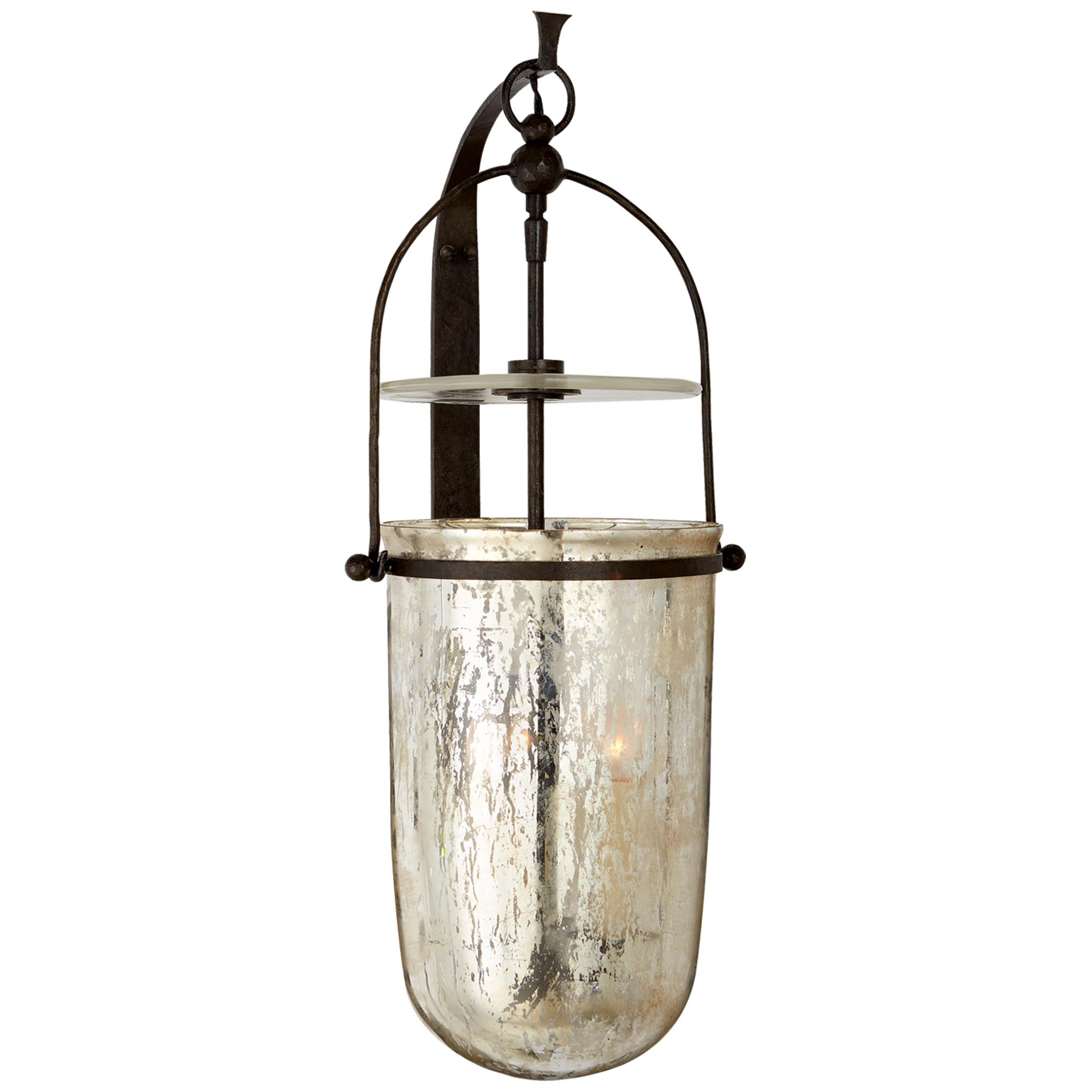Shown in Aged Iron finish and Mercury glass