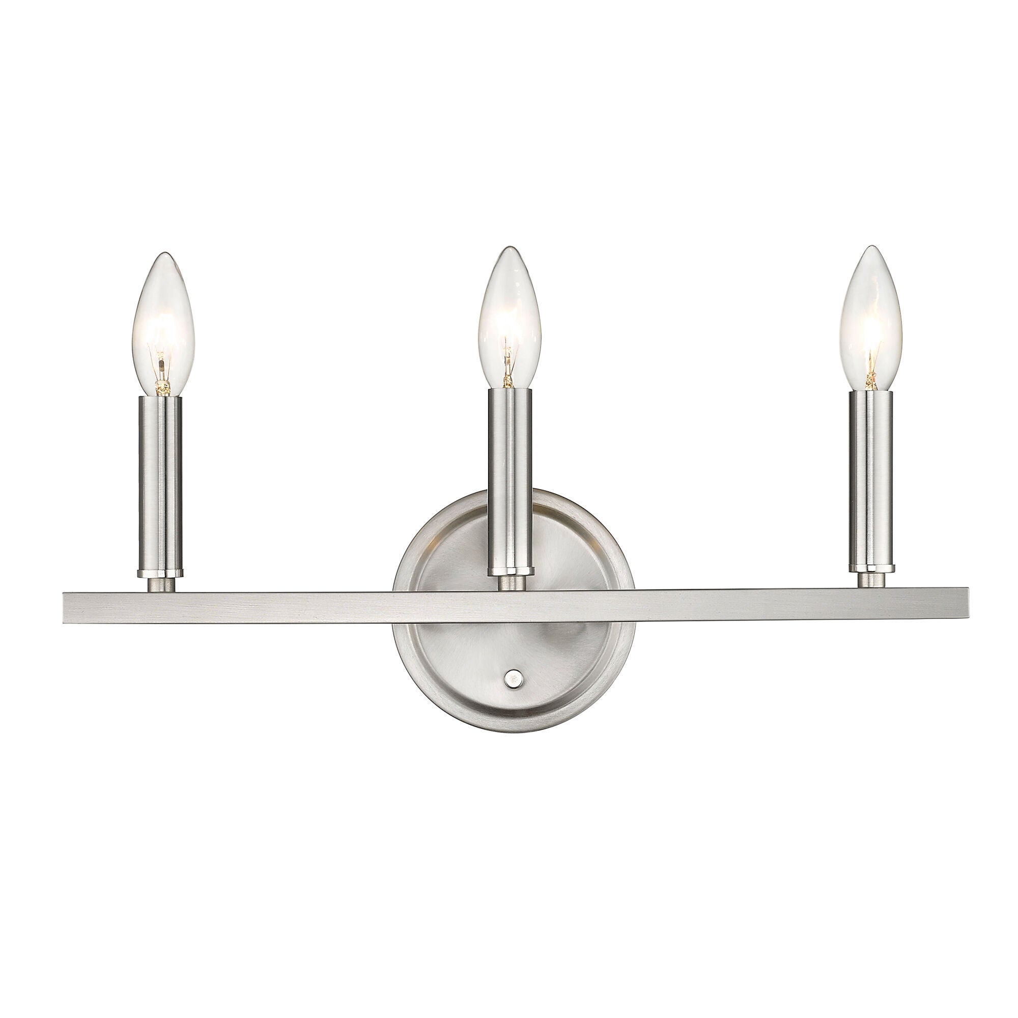 Shown in Satin Nickel finish and -- glass and -- shade