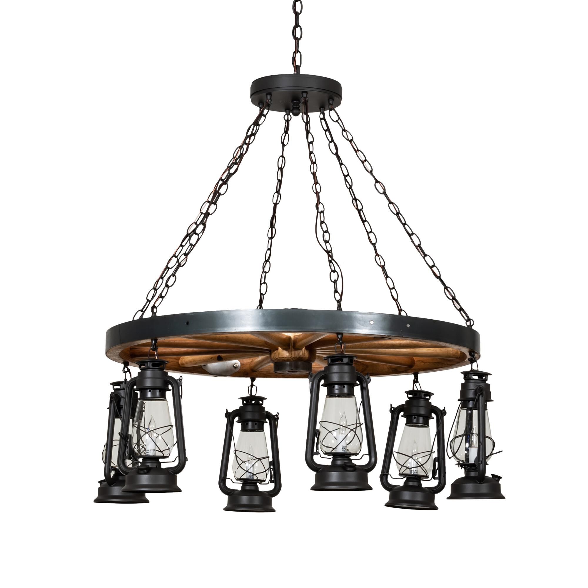 Miners Lantern 40 Inch 6 Light Chandelier by Meyda Lighting