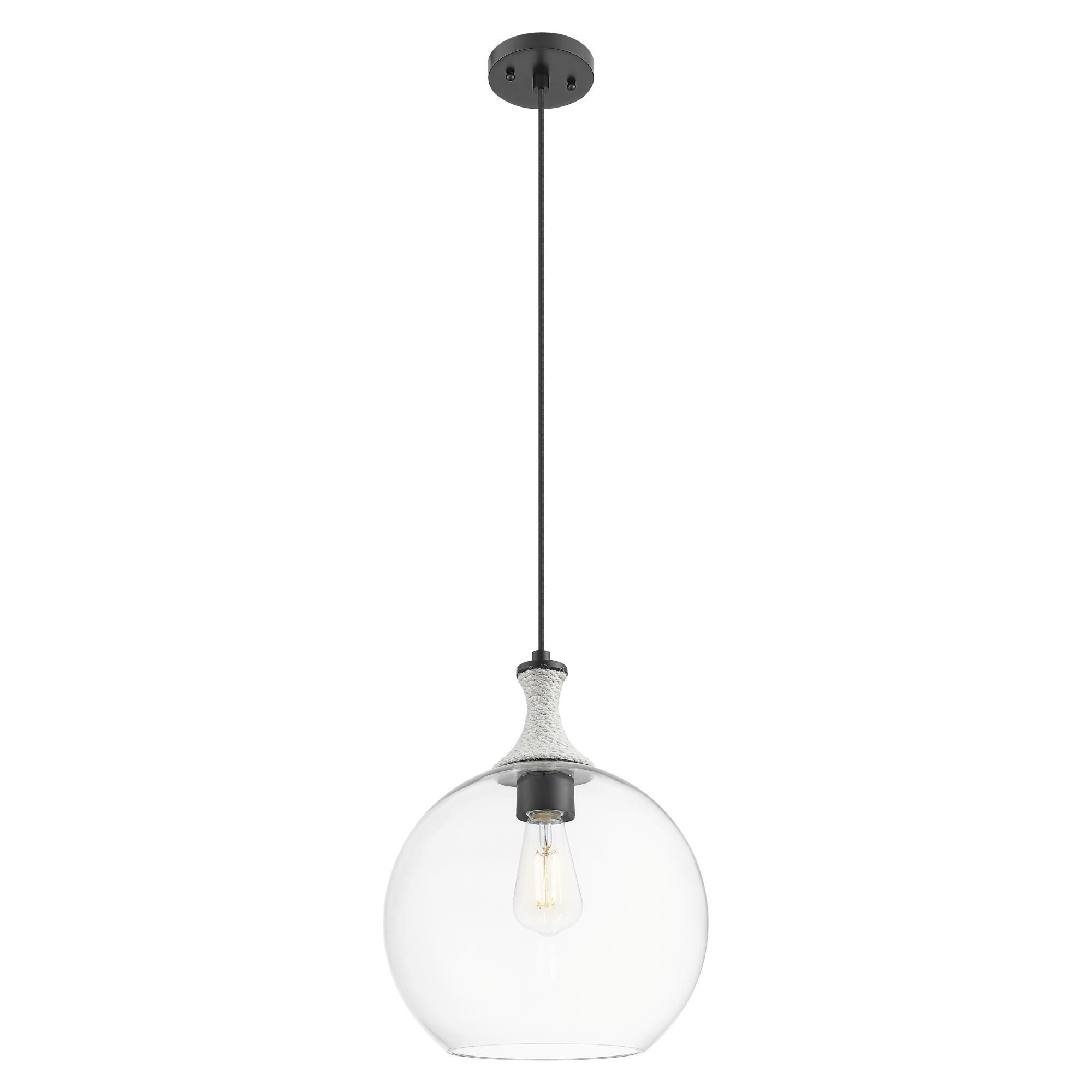 Shown in Matte Black finish and Clear glass